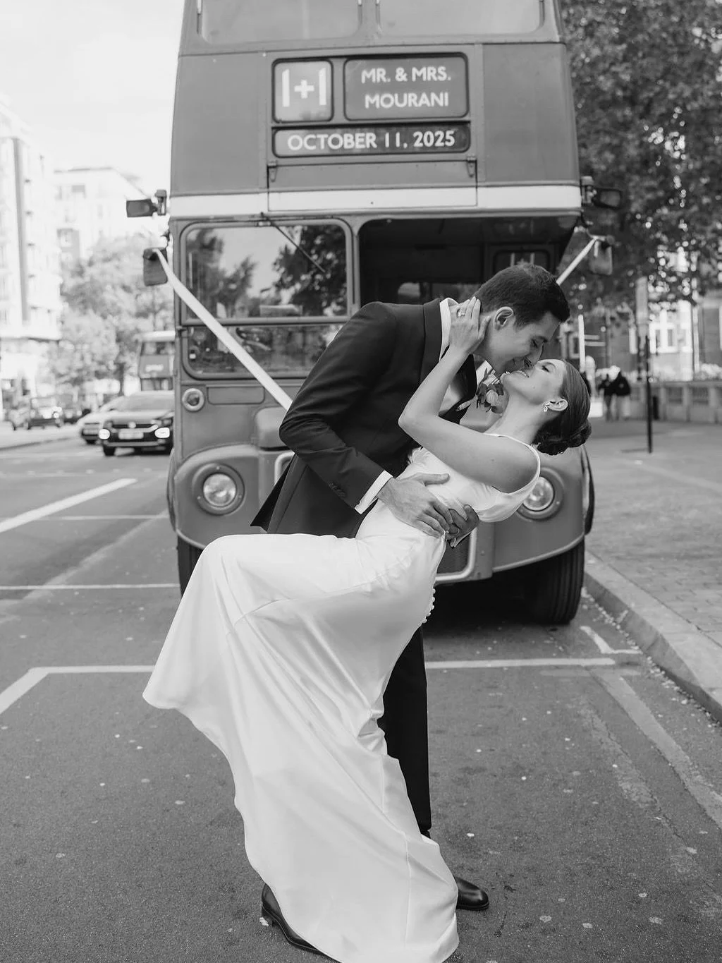 🤍 Mr &amp; Mrs 🤍Congratulations to the beautiful couple. We love a London wedding, and our gorgeous bride Jess opted for one of our in-house bespoke gowns, crafted in crepe-back satin and looking effortlessly elegant.

#justmarried #londonwedding #