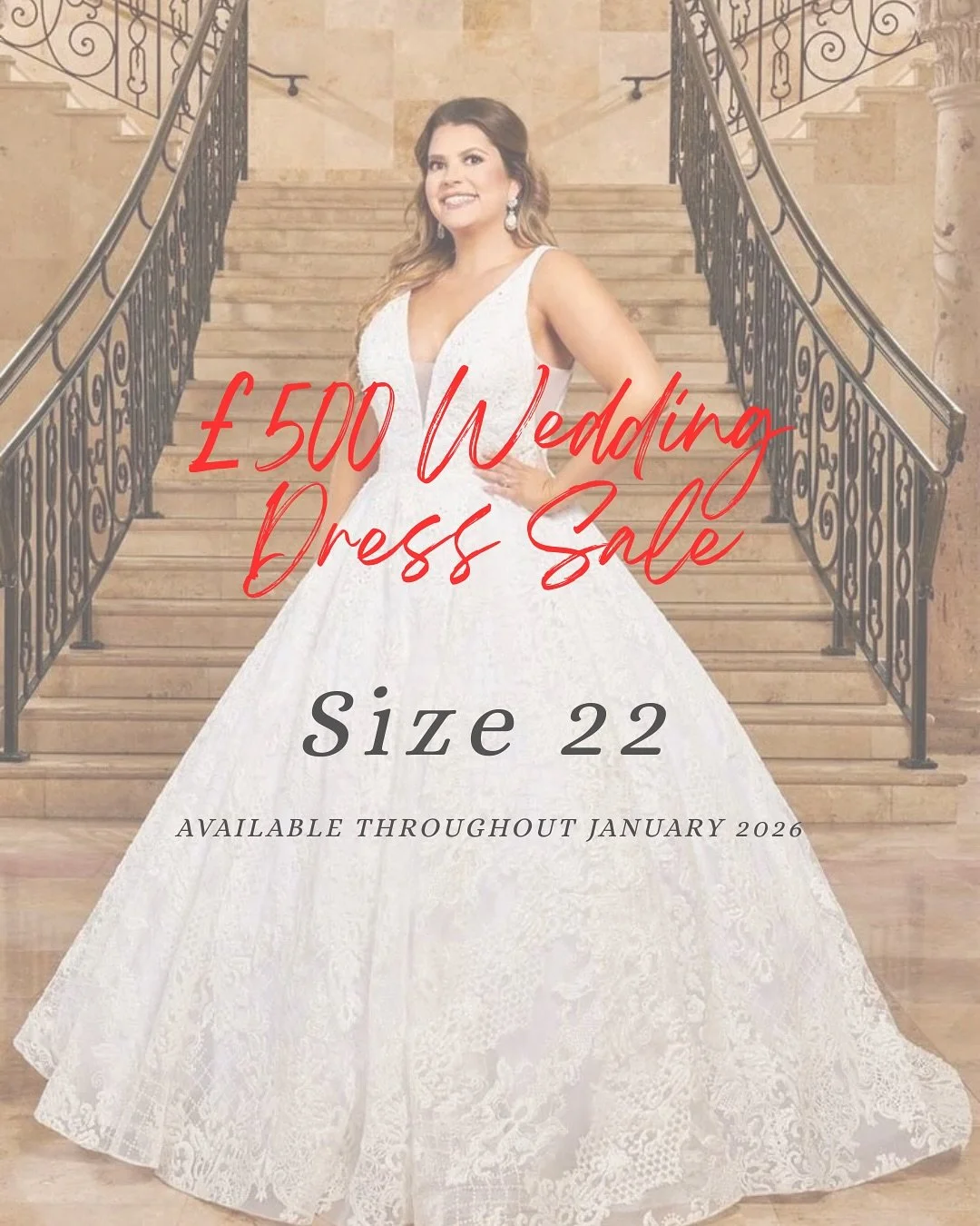 &pound;500 Wedding Dress Sale - Size 22 🤍
A beautifully curated edit for our size 22 brides, featuring gowns designed to flatter, support, and celebrate your shape 🤍

Ideal for brides planning a wedding soon or looking for a last-minute gown at a s