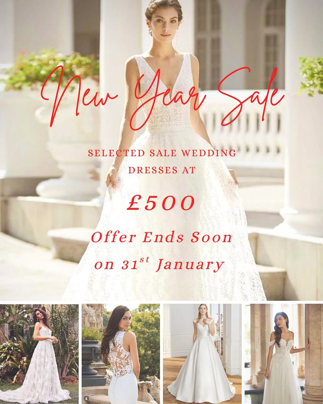 Final Call - New Year Sale 🤍 Our New Year Sale ends this Saturday. A beautifully curated selection of wedding gowns, now &pound;500, originally &pound;1,500 &ndash; &pound;2,000.

If you, your besties, sisters, or daughters are planning a 2026 weddi