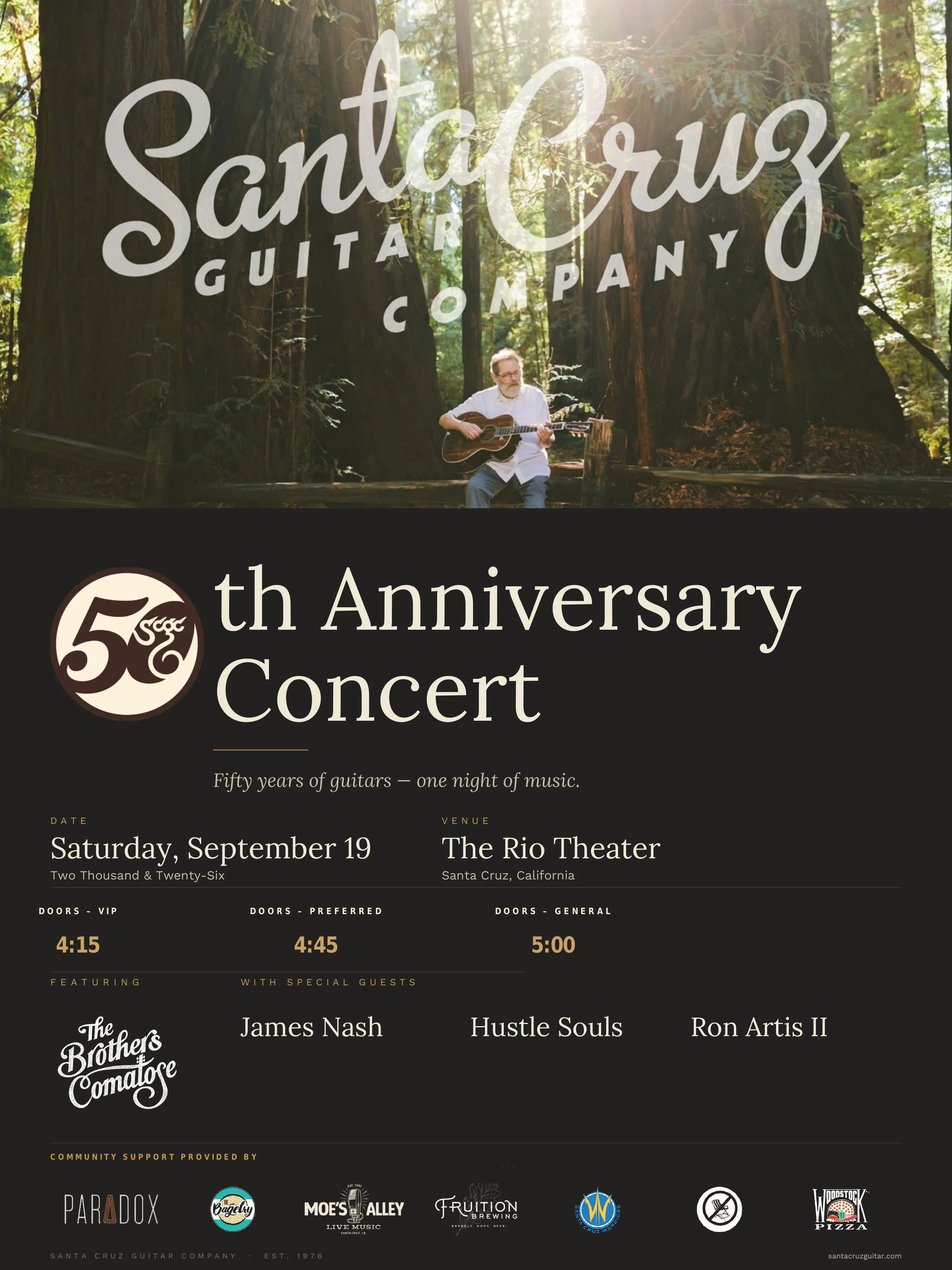Santa Cruz Guitar Company 50th Anniversary Concert