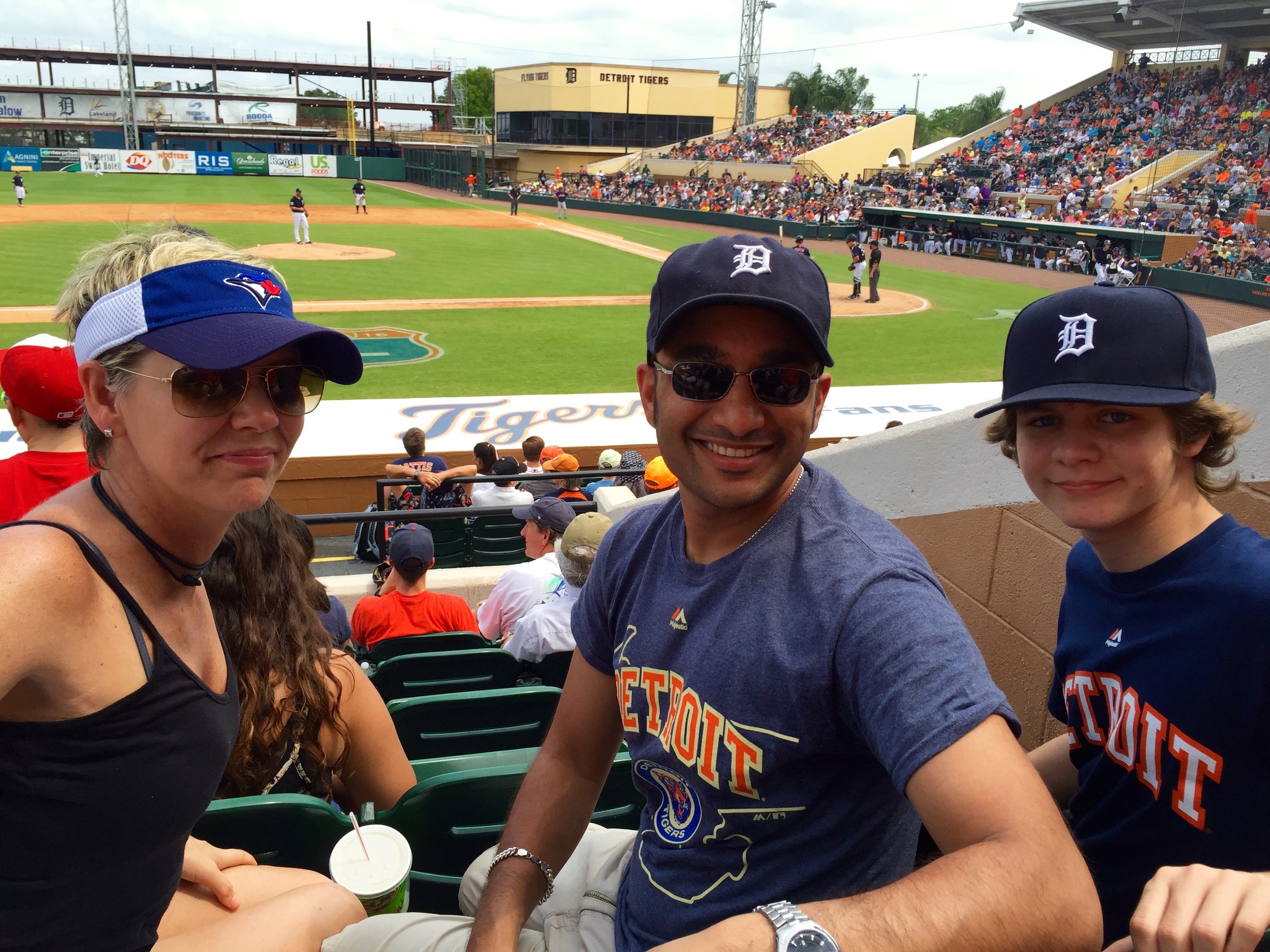  Ty, Muneesh and Monique in Lakeland enjoying a Tigers game. 