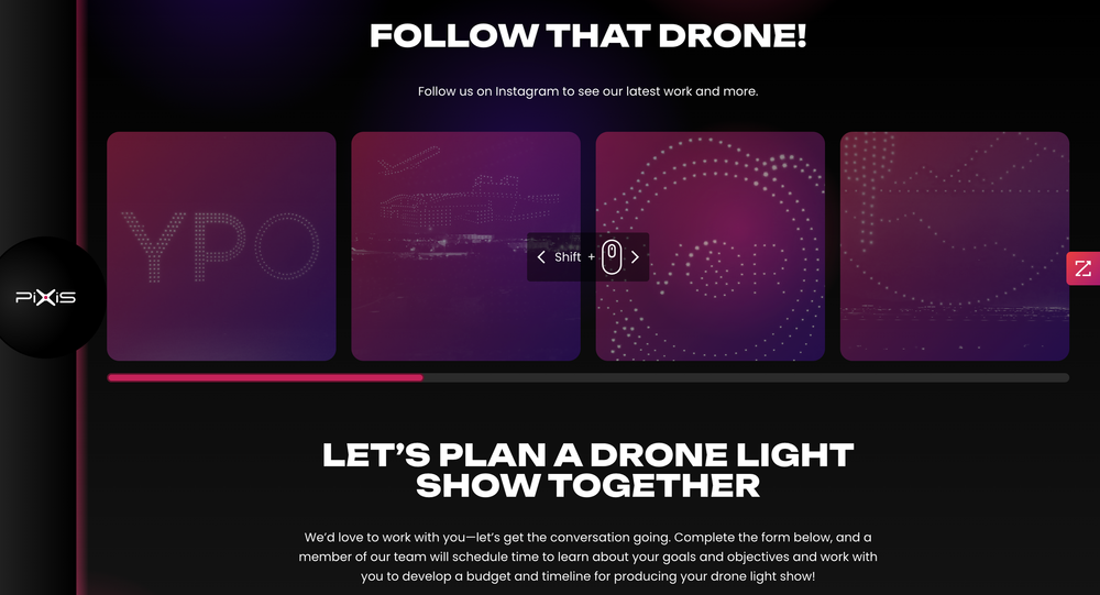 Pixis Website Follow that Drone