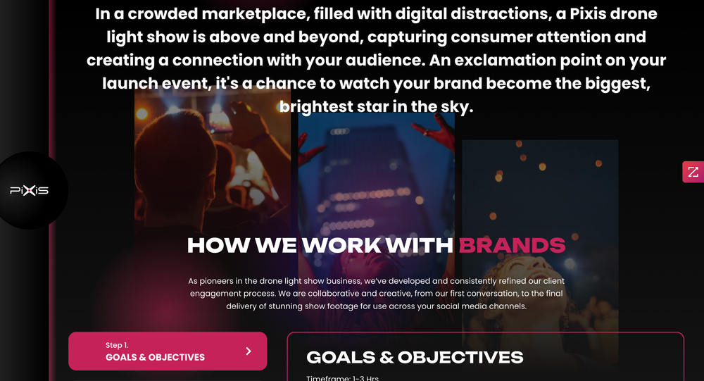 Pixis Website Services for Brands