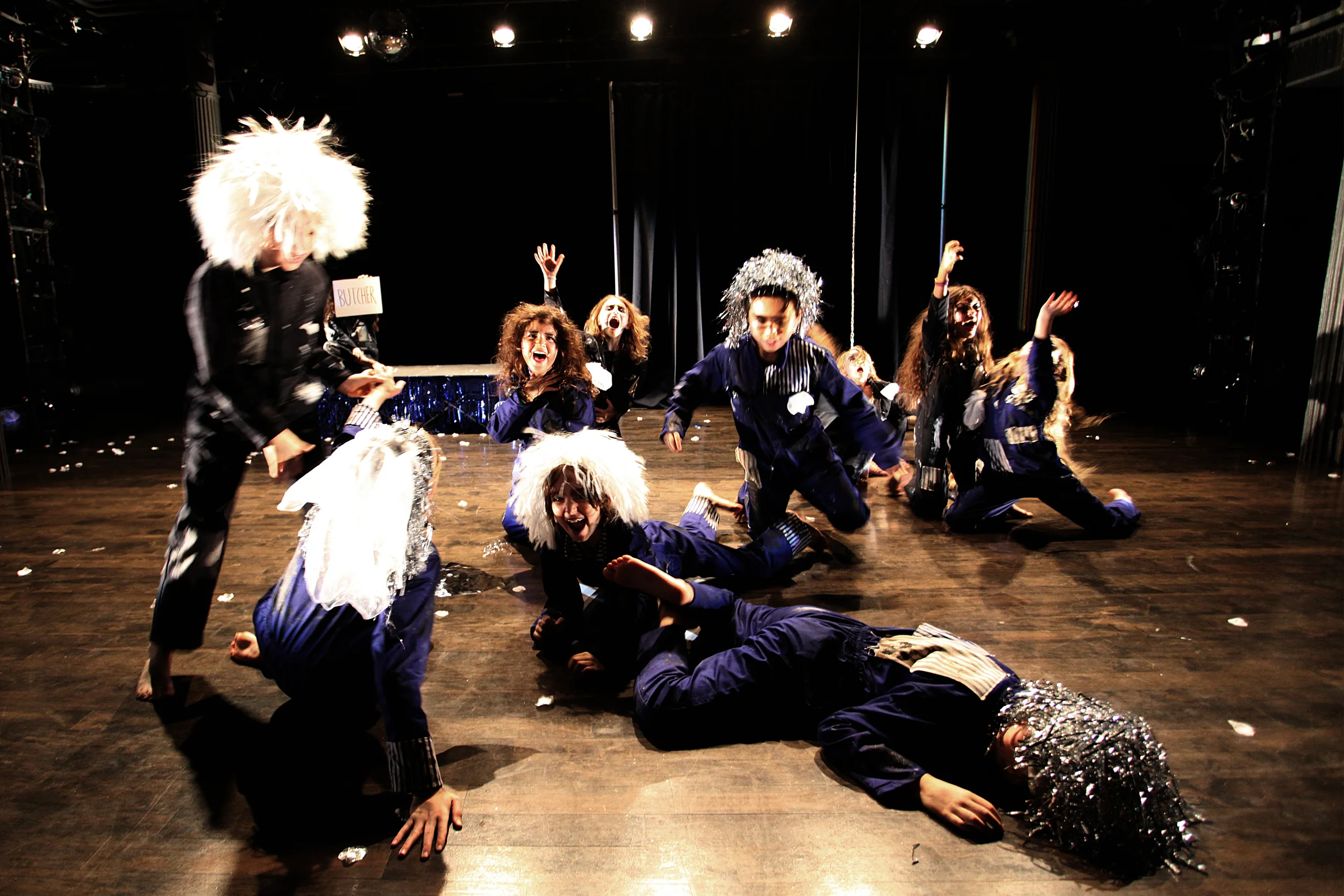 Feeling Blue. A new, old-school show devised by 14 3rd-6th graders at Blue School. Directed by Clare Hammoor. Photo by Oskar Landi.