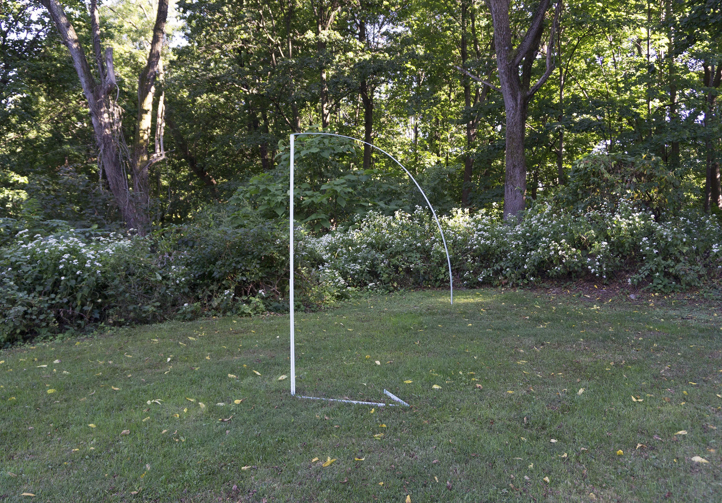 Blue Bang (side view) at Glenlily Grounds Outdoor Sculpture Exhibition, 2017. 
