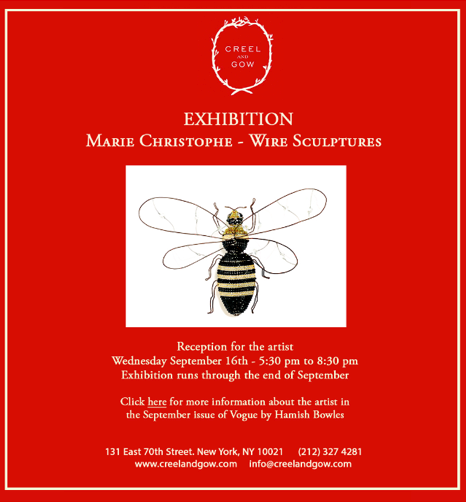 Marie Christophe NY exhibition - September 2015