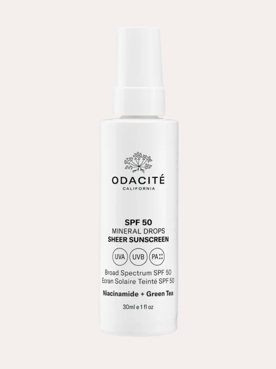 SPF 50 Sheer Sunscreen Mineral Drops Niacinamide + Green Tea