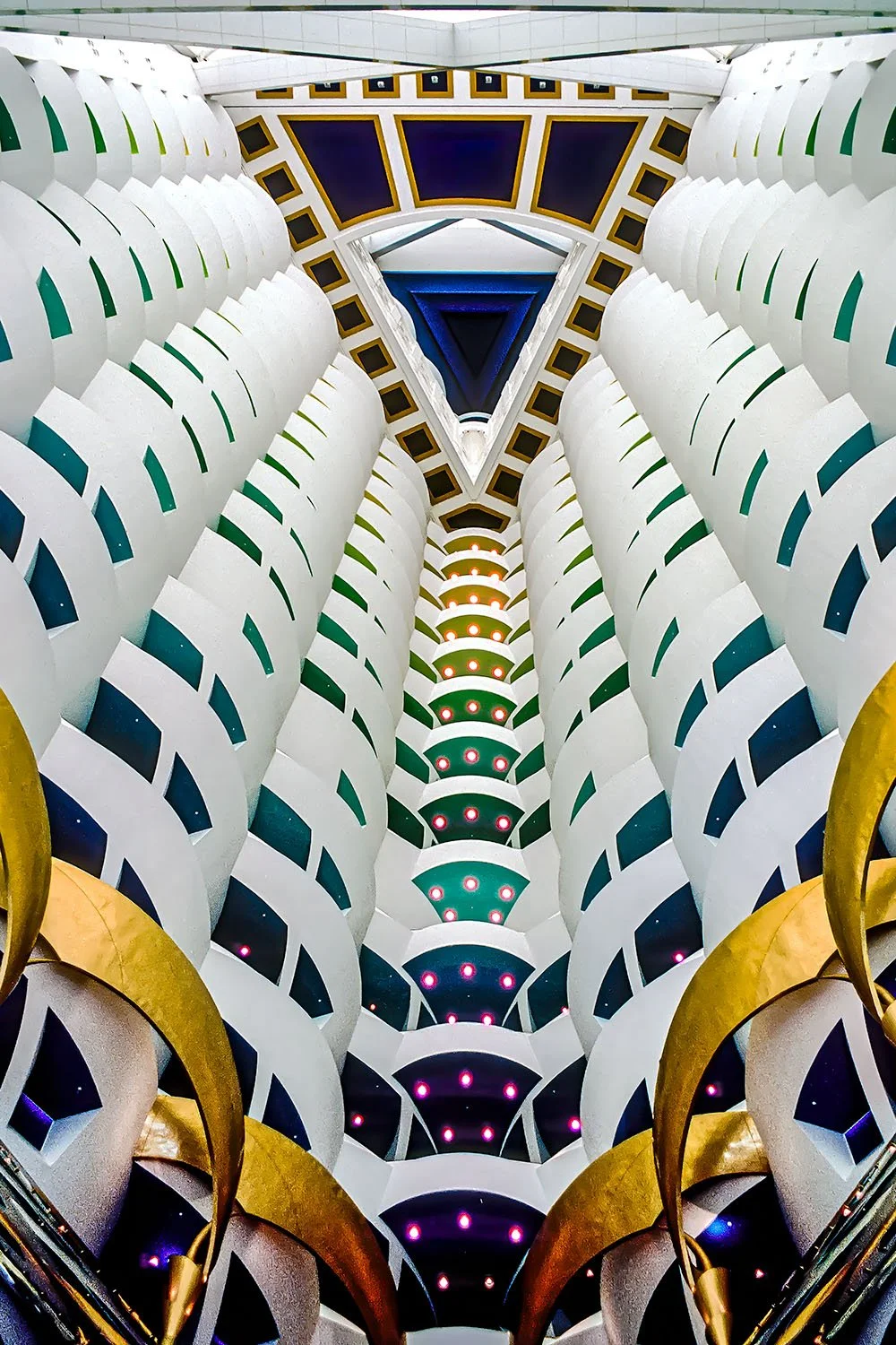 Looking Up

 

  Inside the Burj al Arab hotel.   Dubai, UAE 