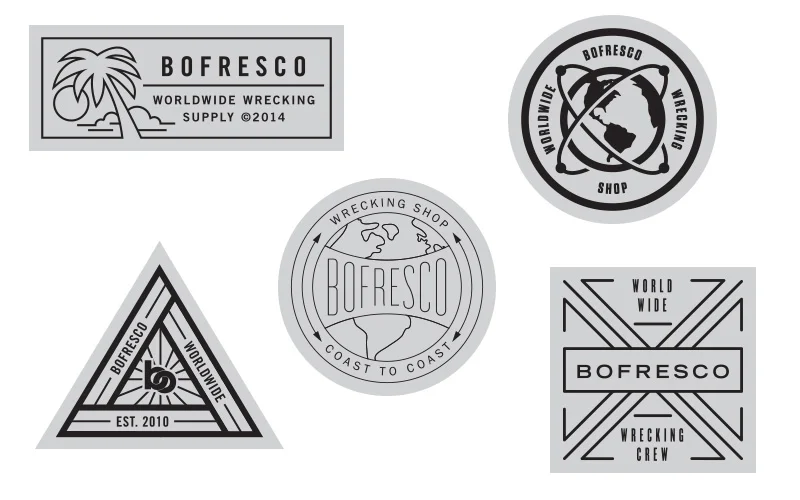Bofresco embroidered tags.