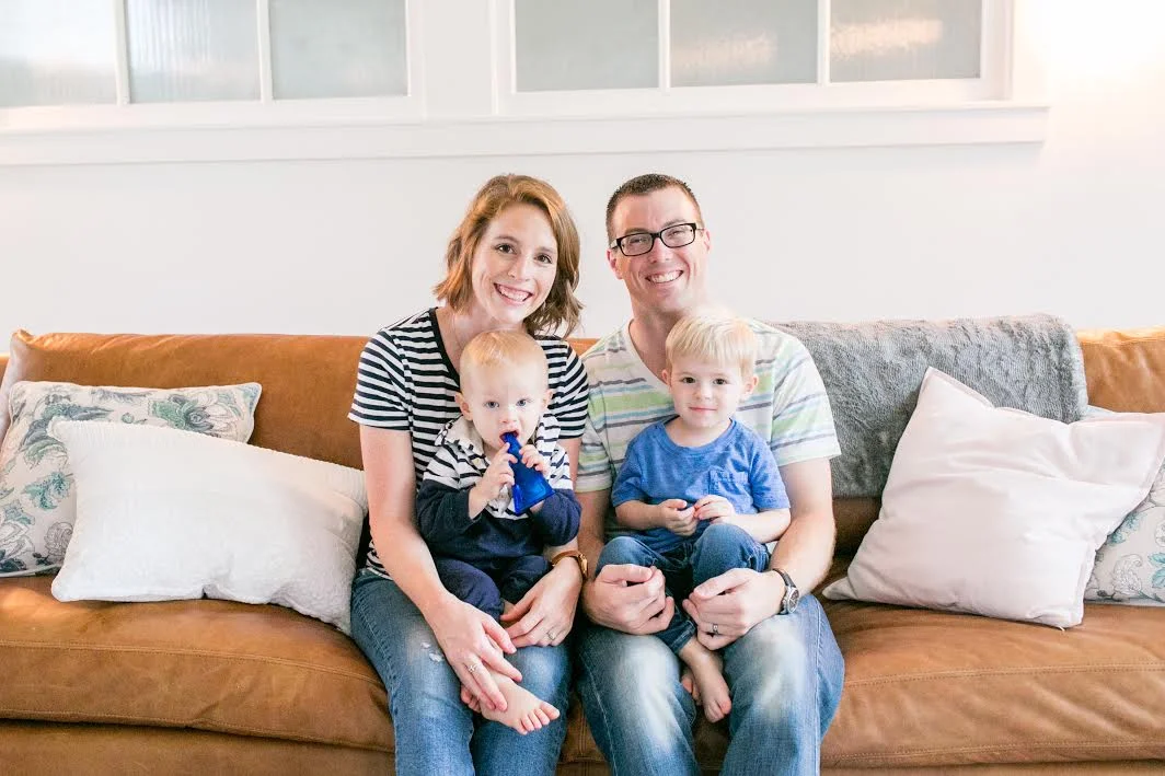 Ashlee with husband Nathan, and boys Oliver and Elliott!
