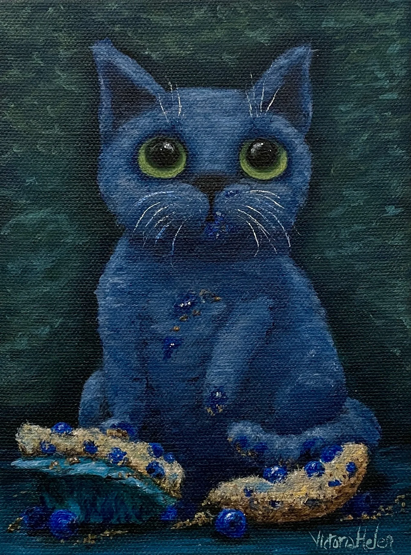 Blueberry Blunder 8" x 6" sold print available