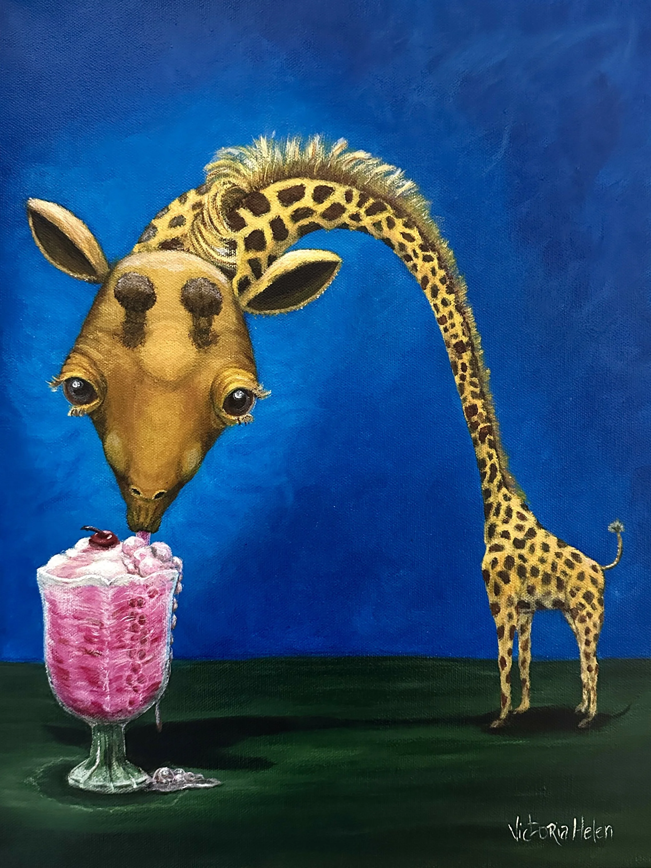 Raspberry Milkshake 12" x 16" Available original and print