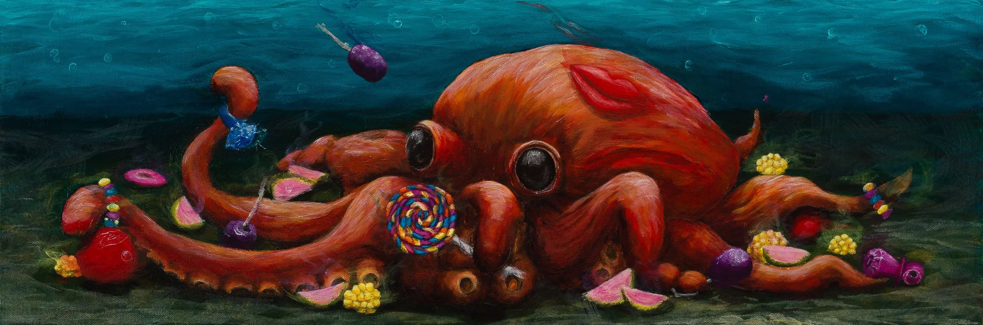 Candy Creeper 10" x 30" available original and print