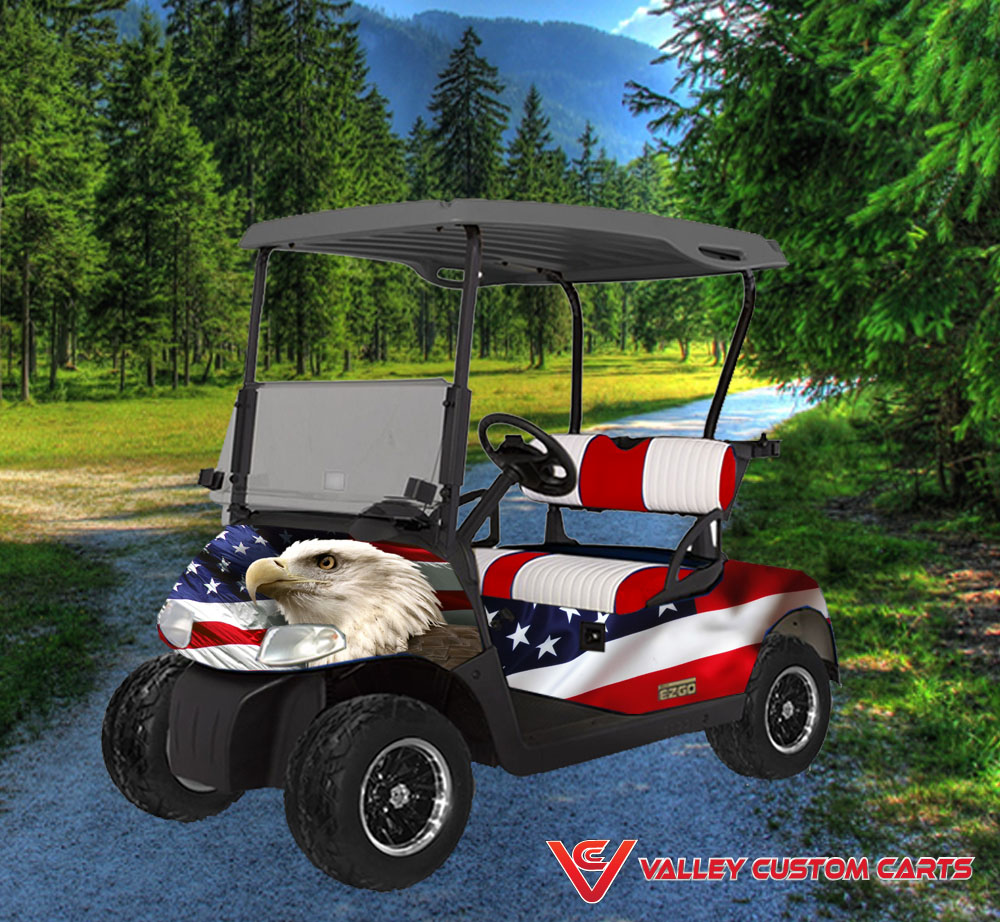  Design for a golf cart wrap for a customer. 