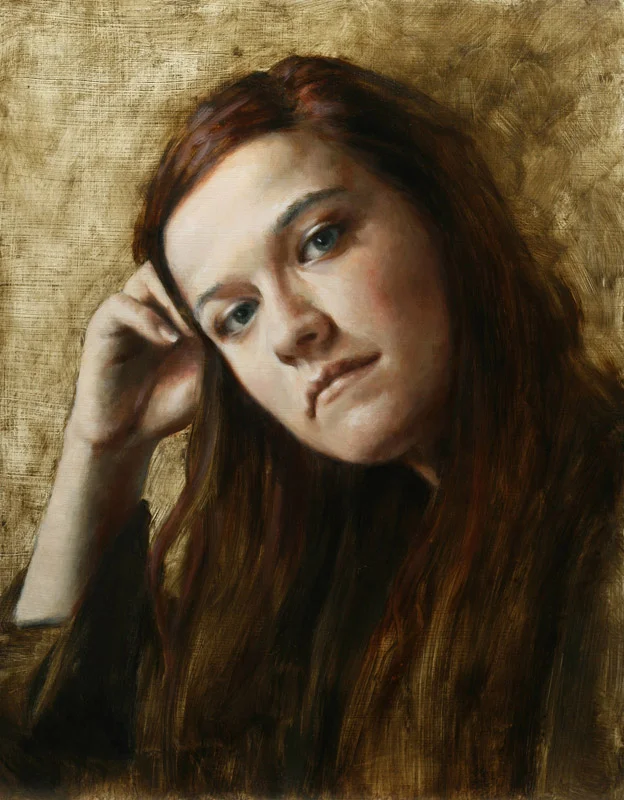 Amanda Triptych (panel 2), oil on board, 11x14"