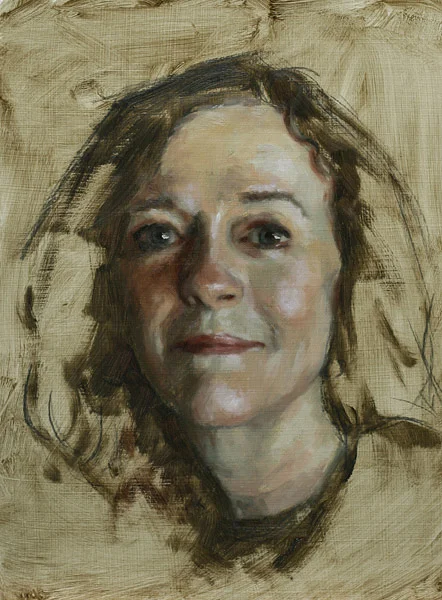 Self-portrait, 9x12", Oil on board