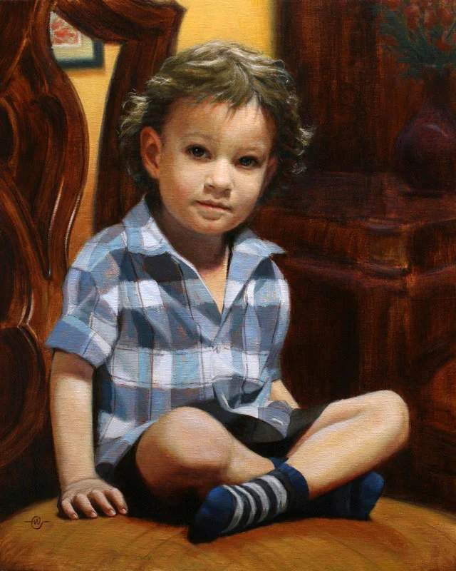 Ian at Three, 16x20", Oil on linen