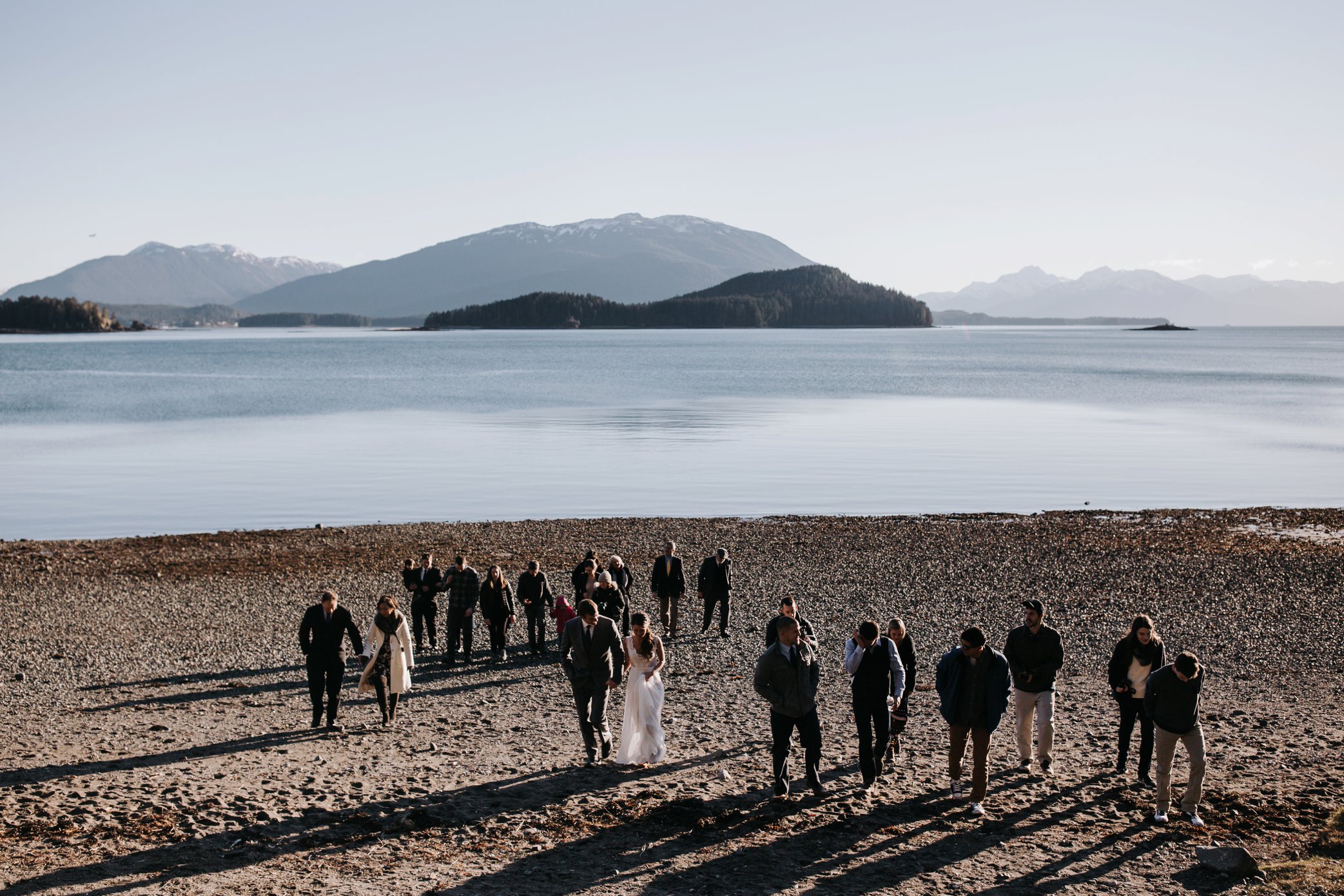 Alaska beach wedding