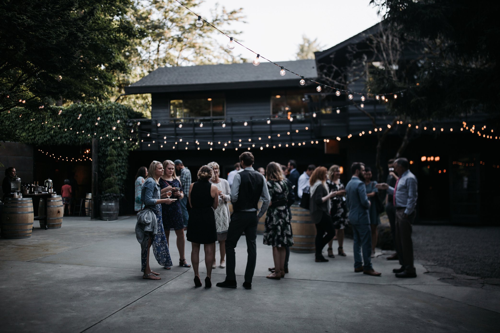 winery wedding reception