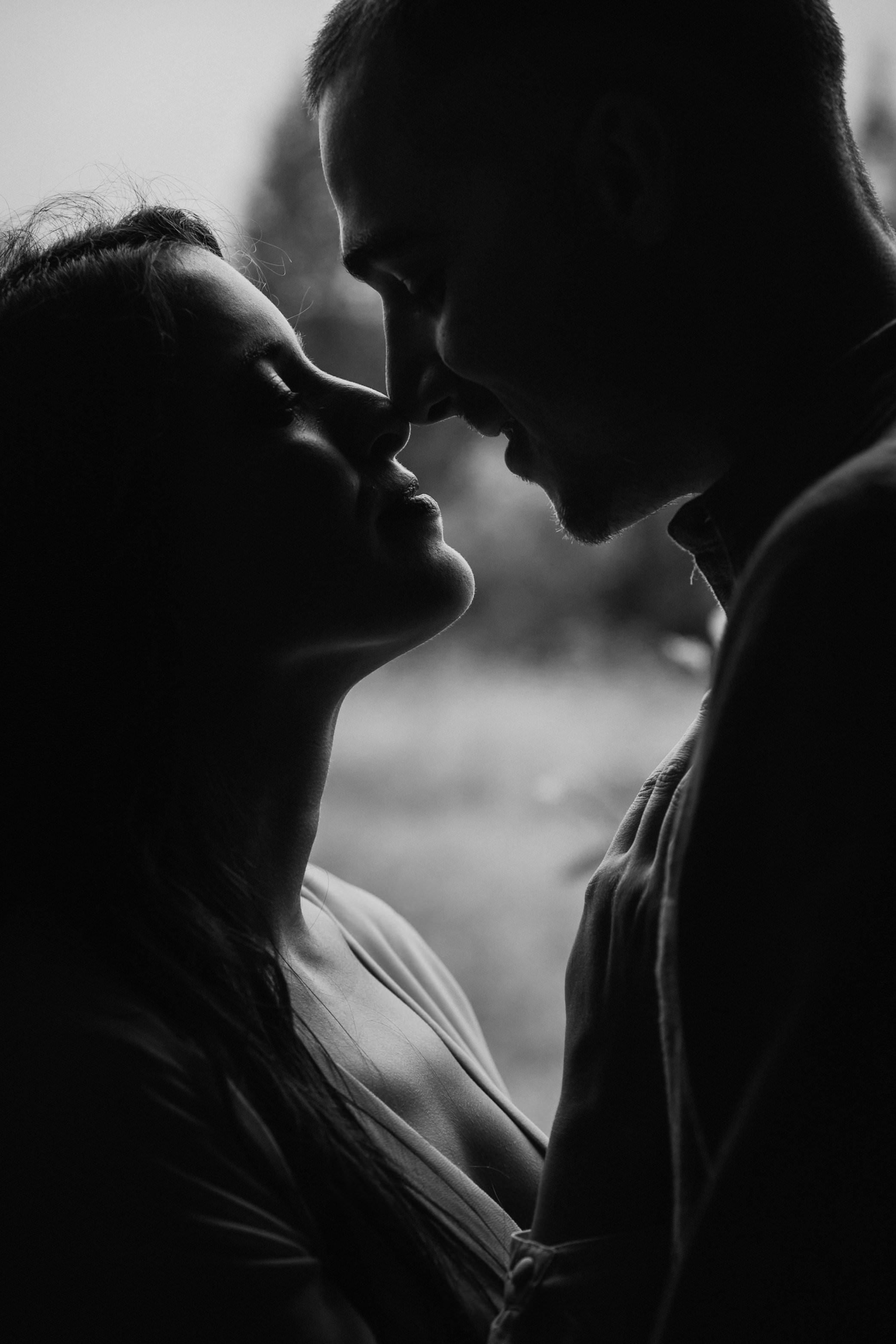 closeup engagement portrait