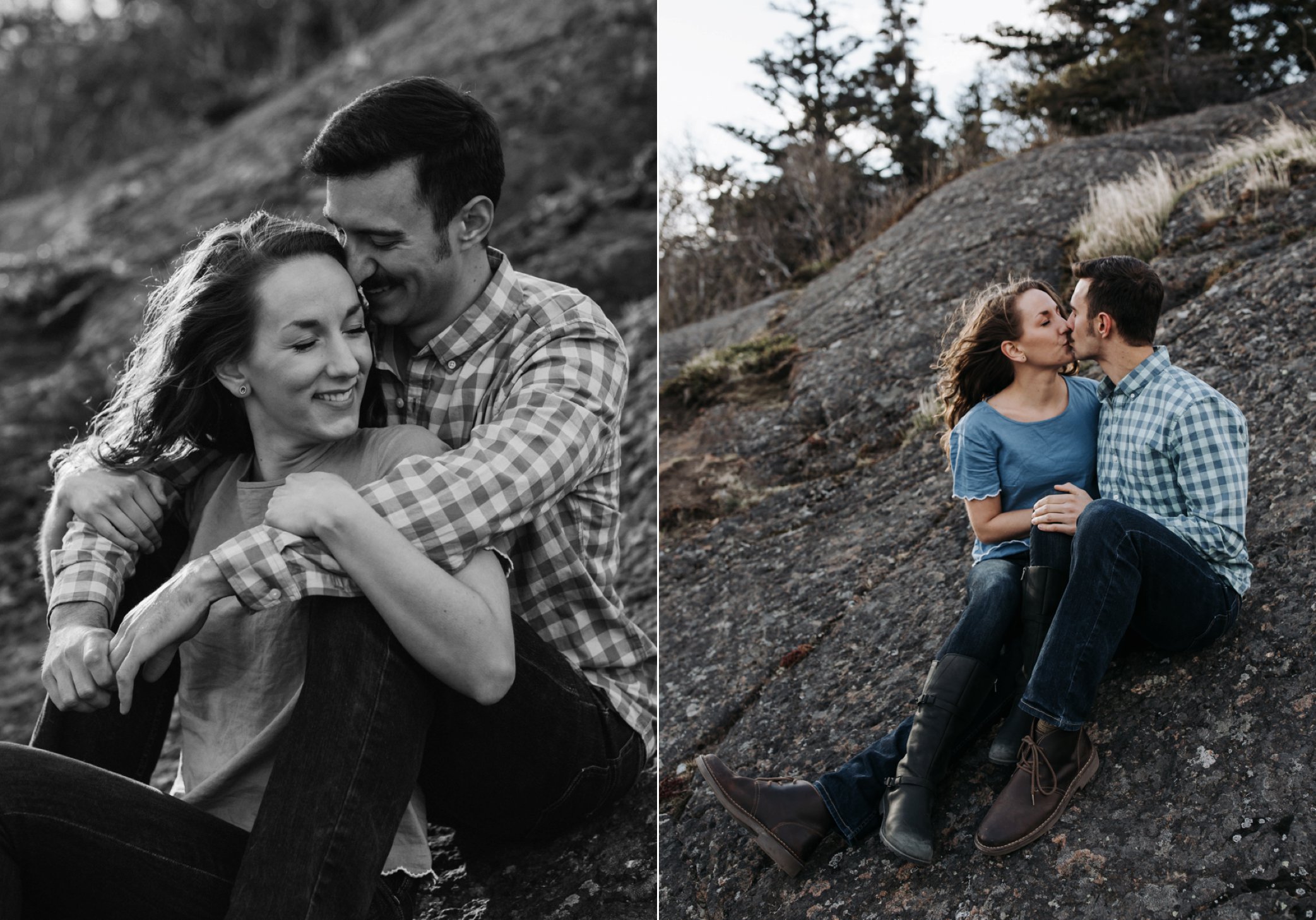 golden hour engagement photo