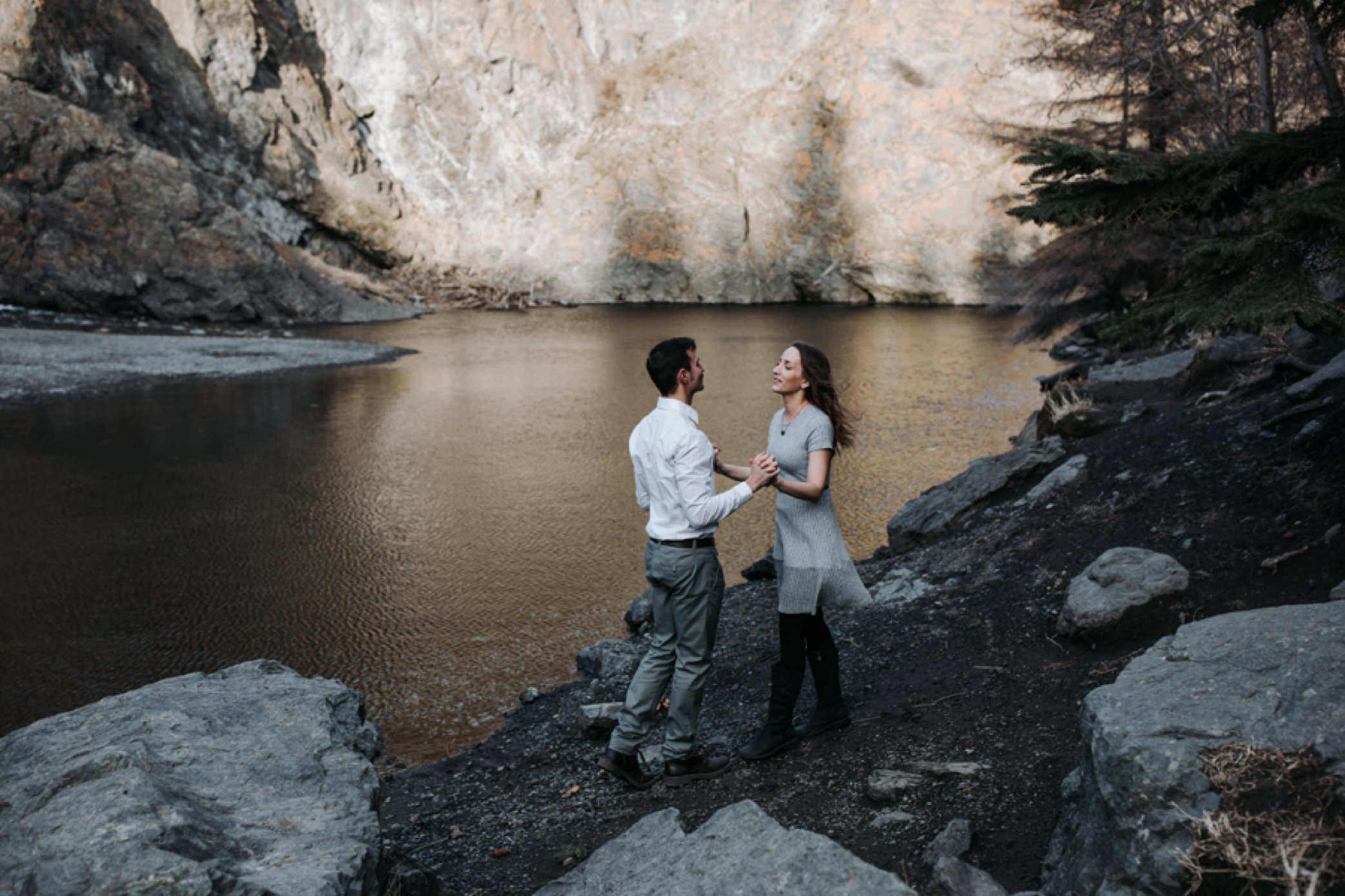 dancing engagement photo