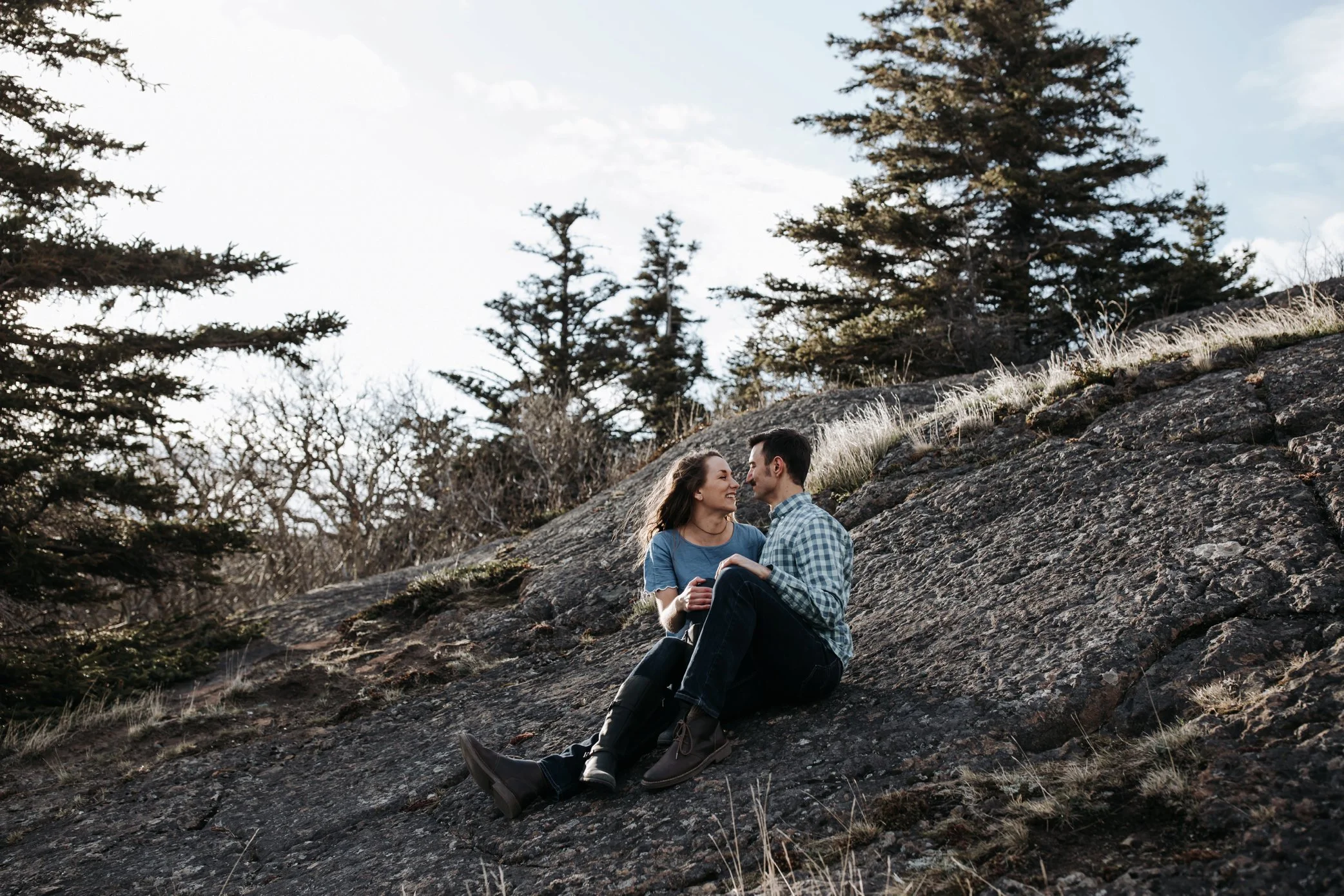 golden hour engagement photo