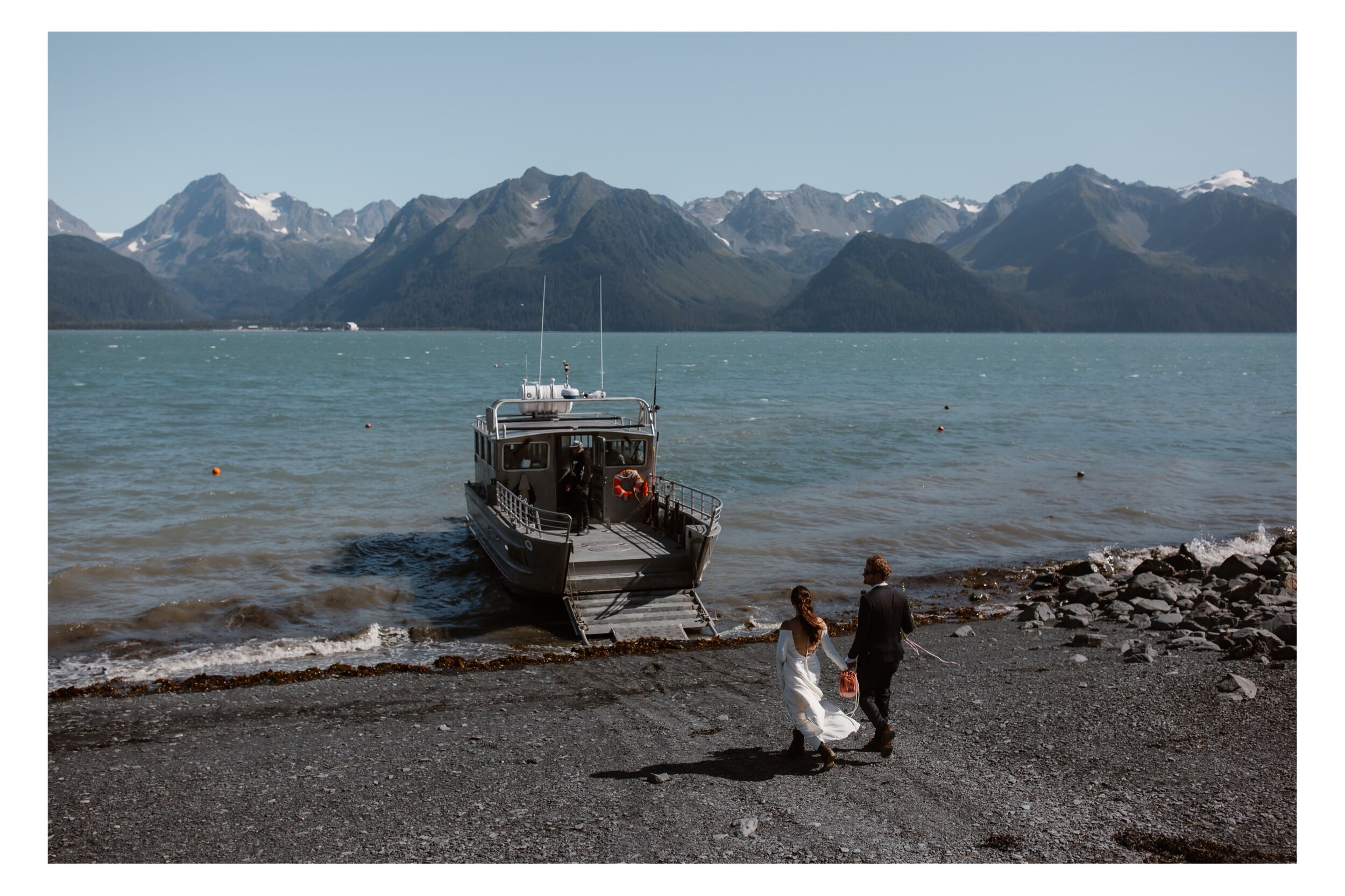  Beach Wedding in Seward Alaska at Miller’s Landing 