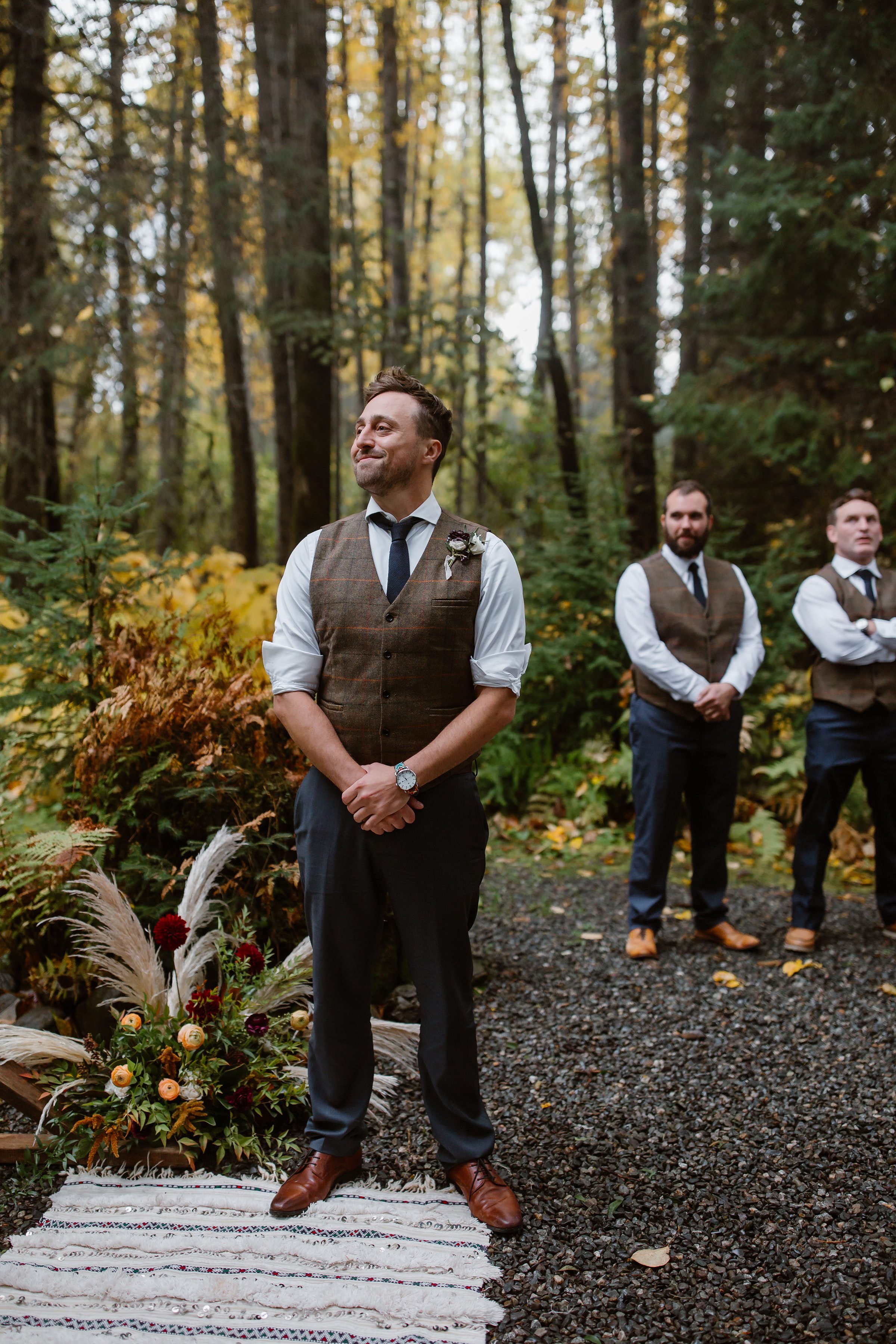  groom at wedding ceremony 