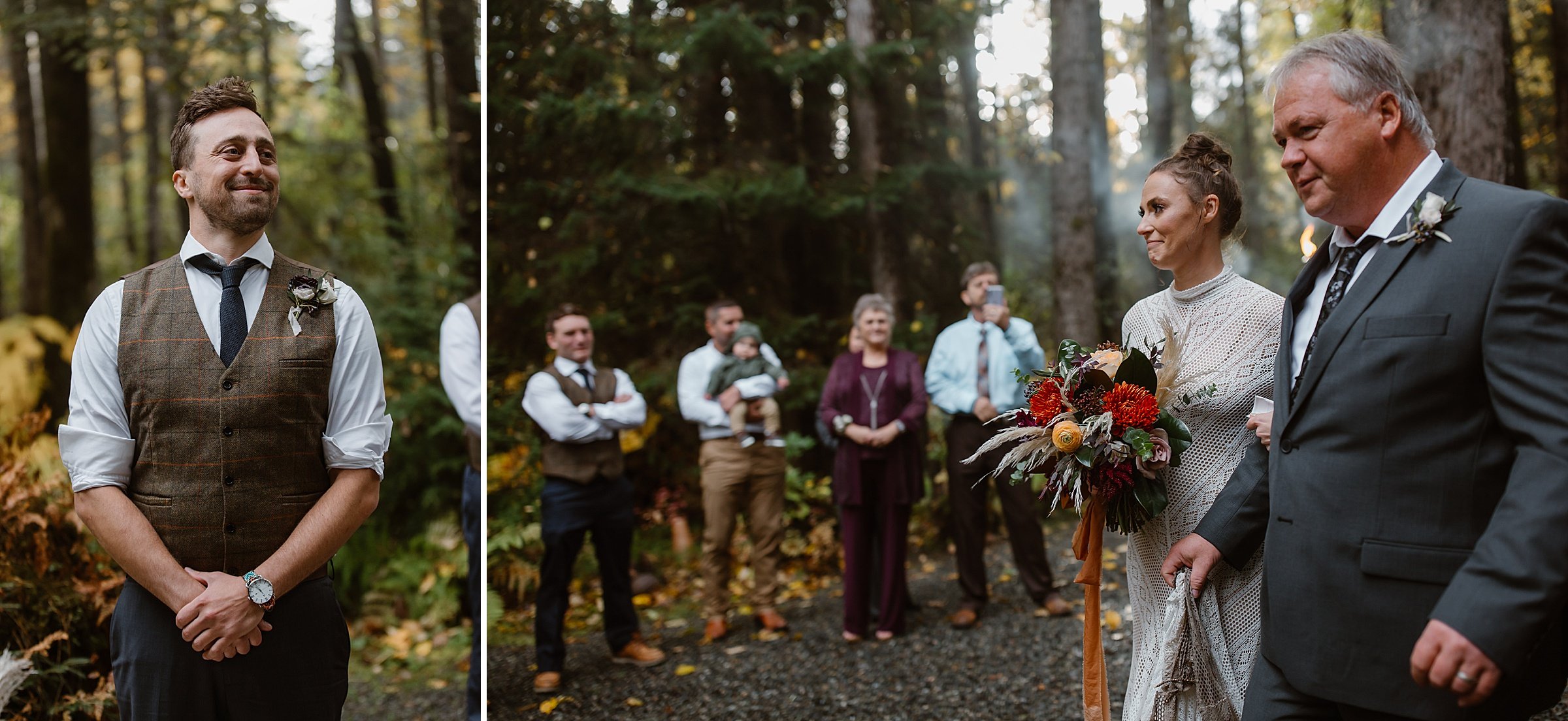  wedding ceremony in the forest   