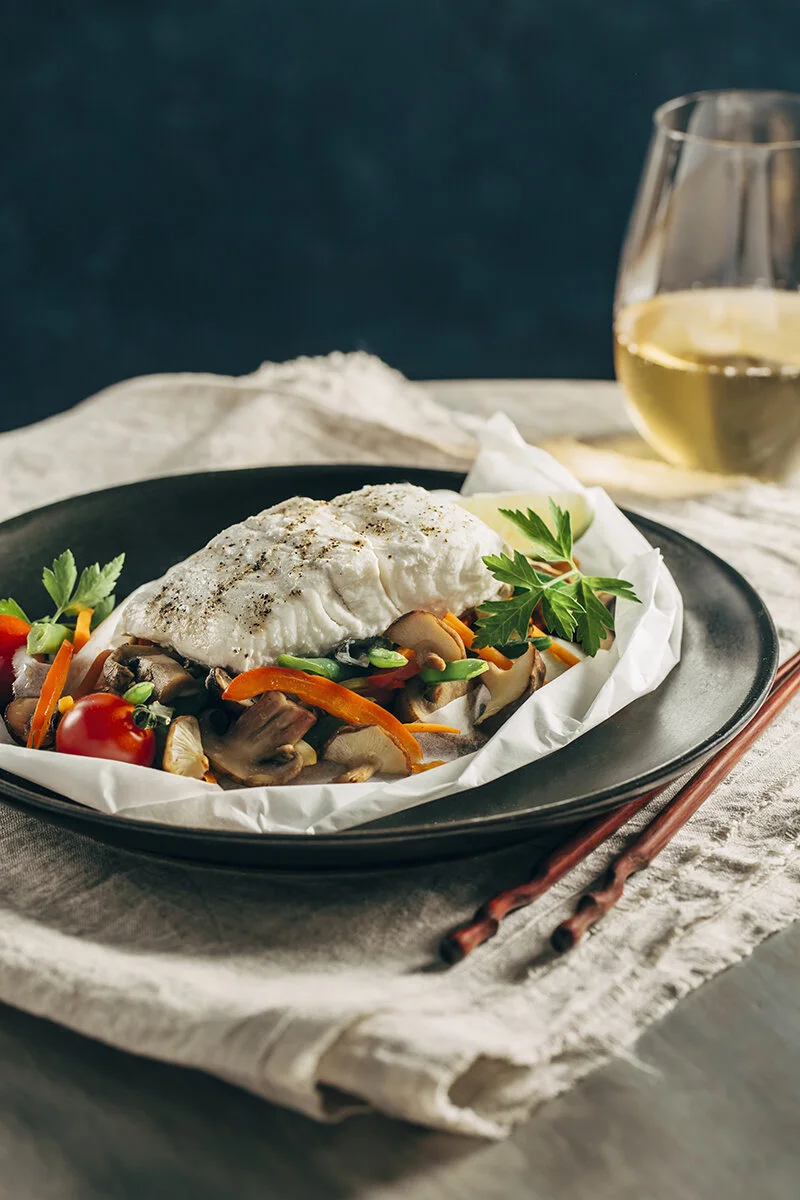 Tojo’s Baked Wild Pacific Halibut Packets