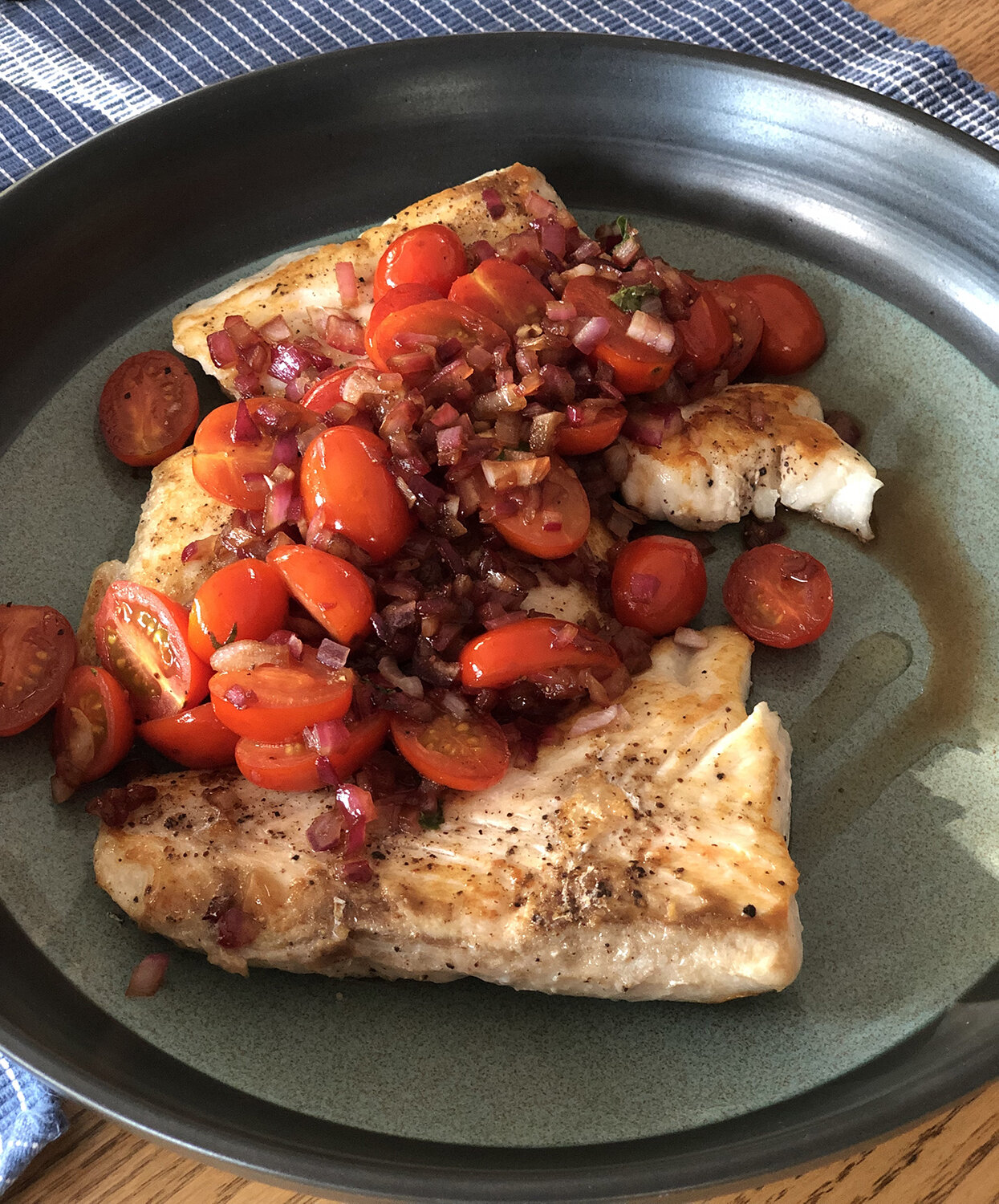 Wild Pacific Halibut Bruschetta