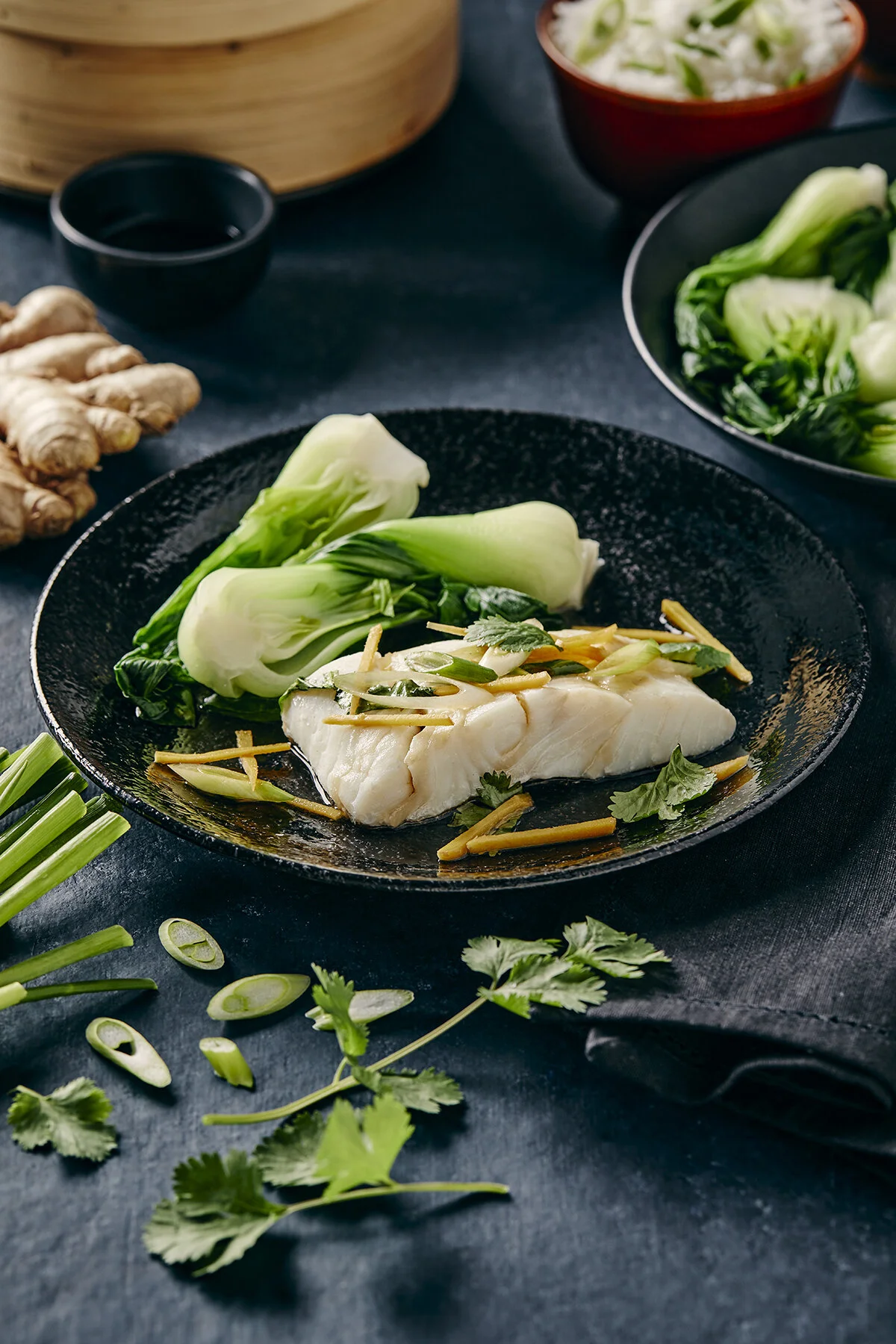 Cantonese Steamed Wild Pacific Halibut with Ginger &amp; Green Onions