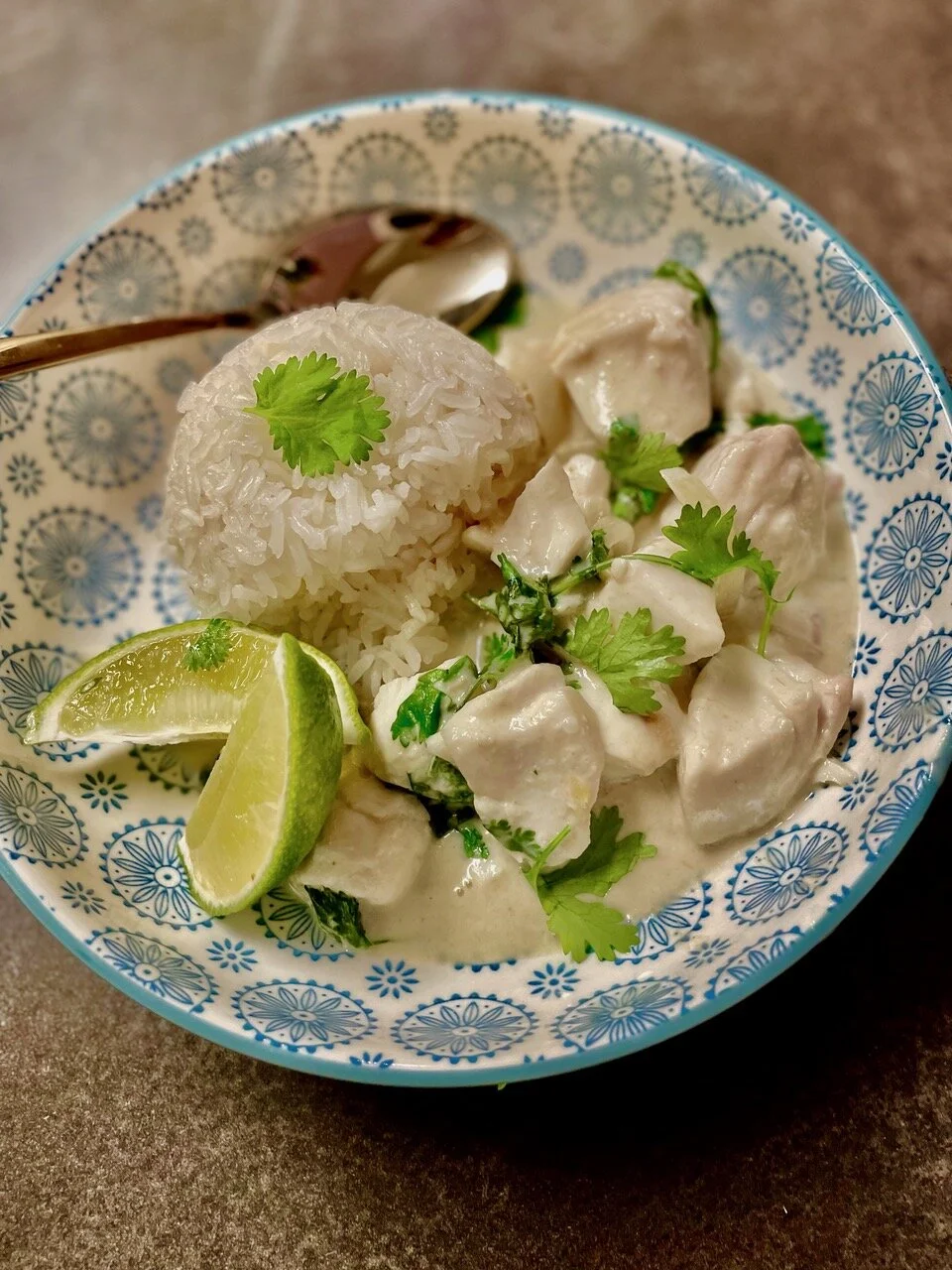 Wild Pacific Halibut in Green Thai Coconut Curry