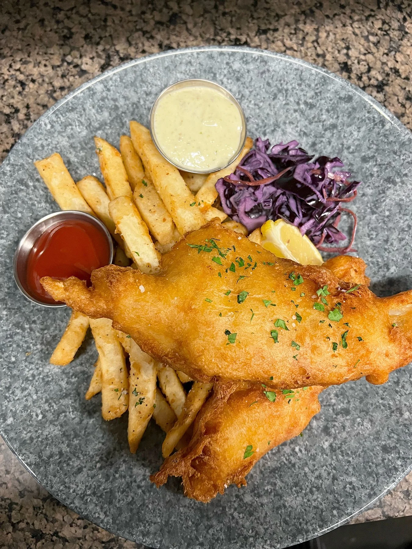 BATTERED WILD PACIFIC HALIBUT ‘n CHIPS with TARTAR SAUCE — Wild Pacific