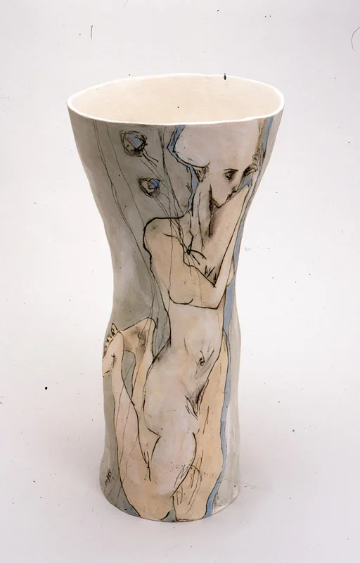 The Abduction, 2002, mid-fired ceramic with underglazes, 75cm