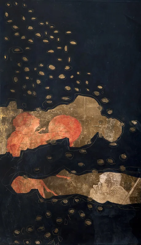Eros and Psyche 1 , 2010, acrylic on linen, 1050x50cm