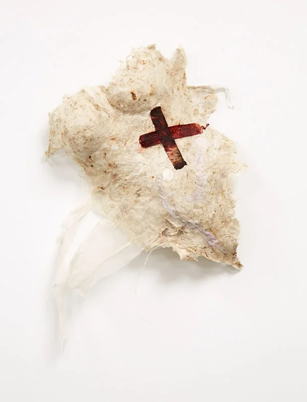 Inanna's Breastplate, 2014, tarlatan and moulded silk paper,
