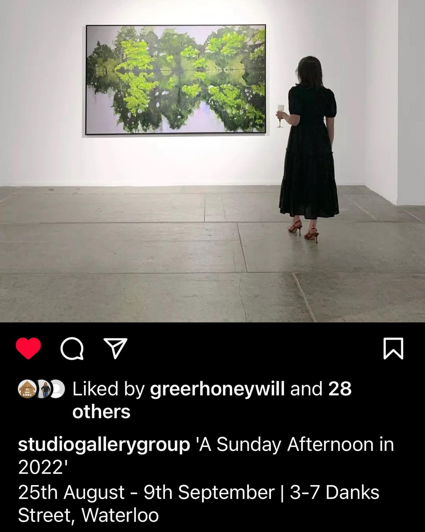 Great to see my painting &lsquo;Reflections on Birrarung&rsquo;, 204x150cm in the group show &lsquo;A Pleasant Sunday Afternoon&rsquo; @studiogallerygroup&rsquo;s beautiful Waterloo Gallery in Sydney #acrylicpainting #landscapepainting #australianart
