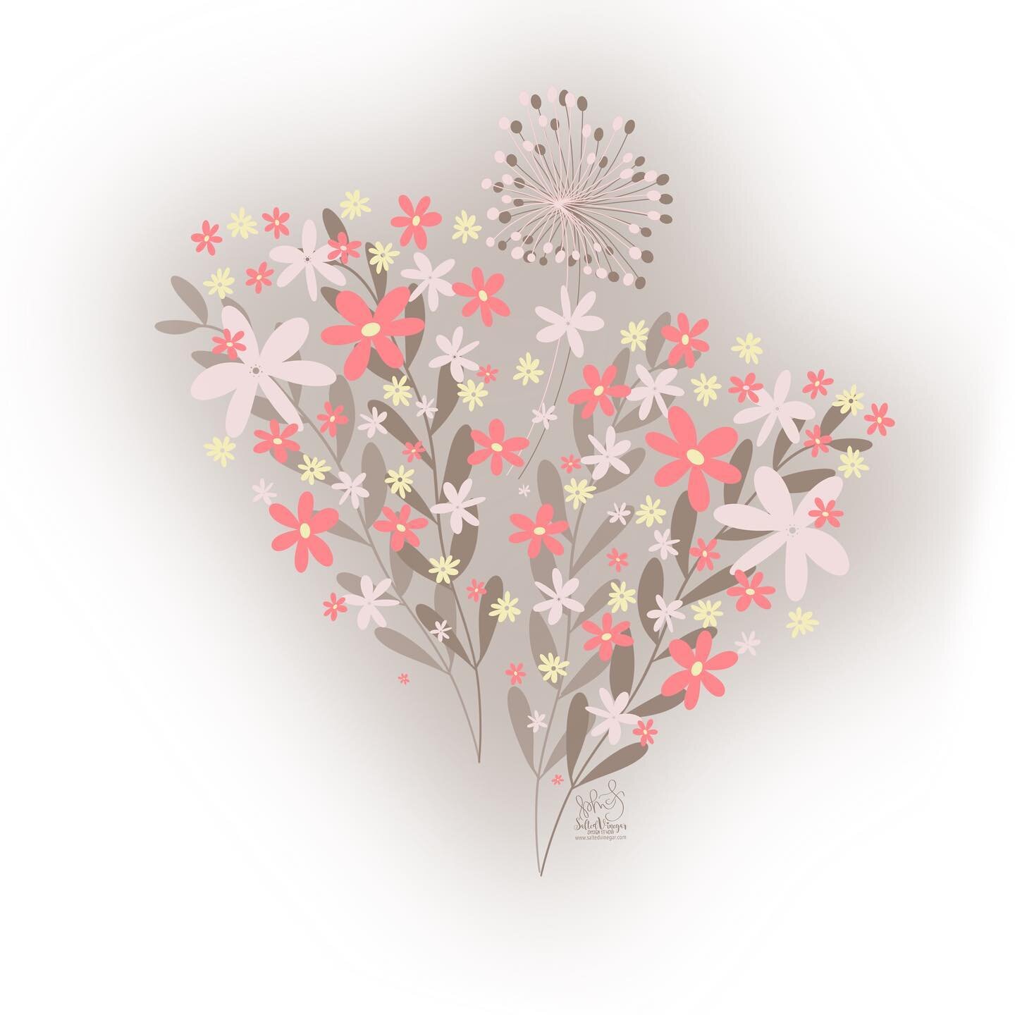 #tuesdaytruth&hellip;. I spend a lot of time while relaxing creating florals like this. Sometimes I use them immediately into a pattern. Sometimes they sit in my digital sketchbook for weeks or months before I come back to them. For me drawing what I