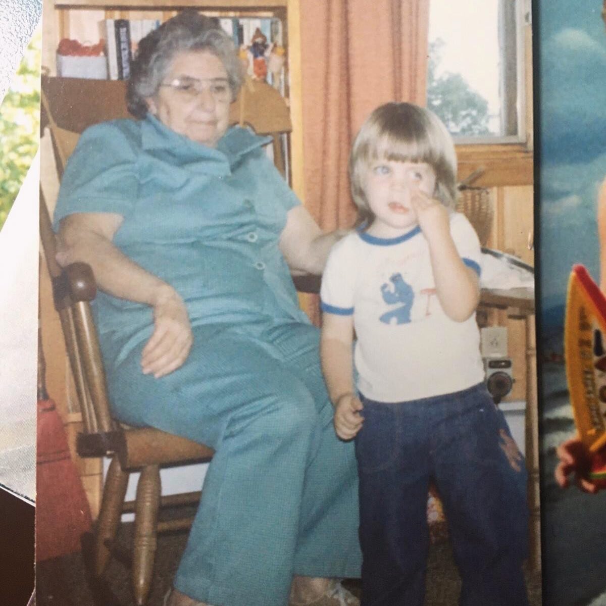 Cookie Monster T-shirt 🍪 ~ Grammy &amp; Me circa 1982
.
.
#grandmaeva #bellbottoms #muppet #cookielover