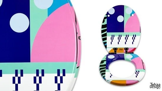 Most unexpected yet super fun project to work on? ✔️✔️✔️ 🔵🟢🟠⚪️⚫️ .
It was such a treat to work with @tohaadesign out of Paris to add to their fine art WC collection. I love how they turned out!! Initially I wasn’t sure how I’d feel ab