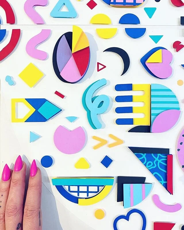 pops of paper from the vault for some colour therapy this morning 💆🏻‍♀️🌈💥 .
I’m neck-deep designing my biggest project to date and wish I could share literally anything I’m up to while it takes/has taken over my life for months.