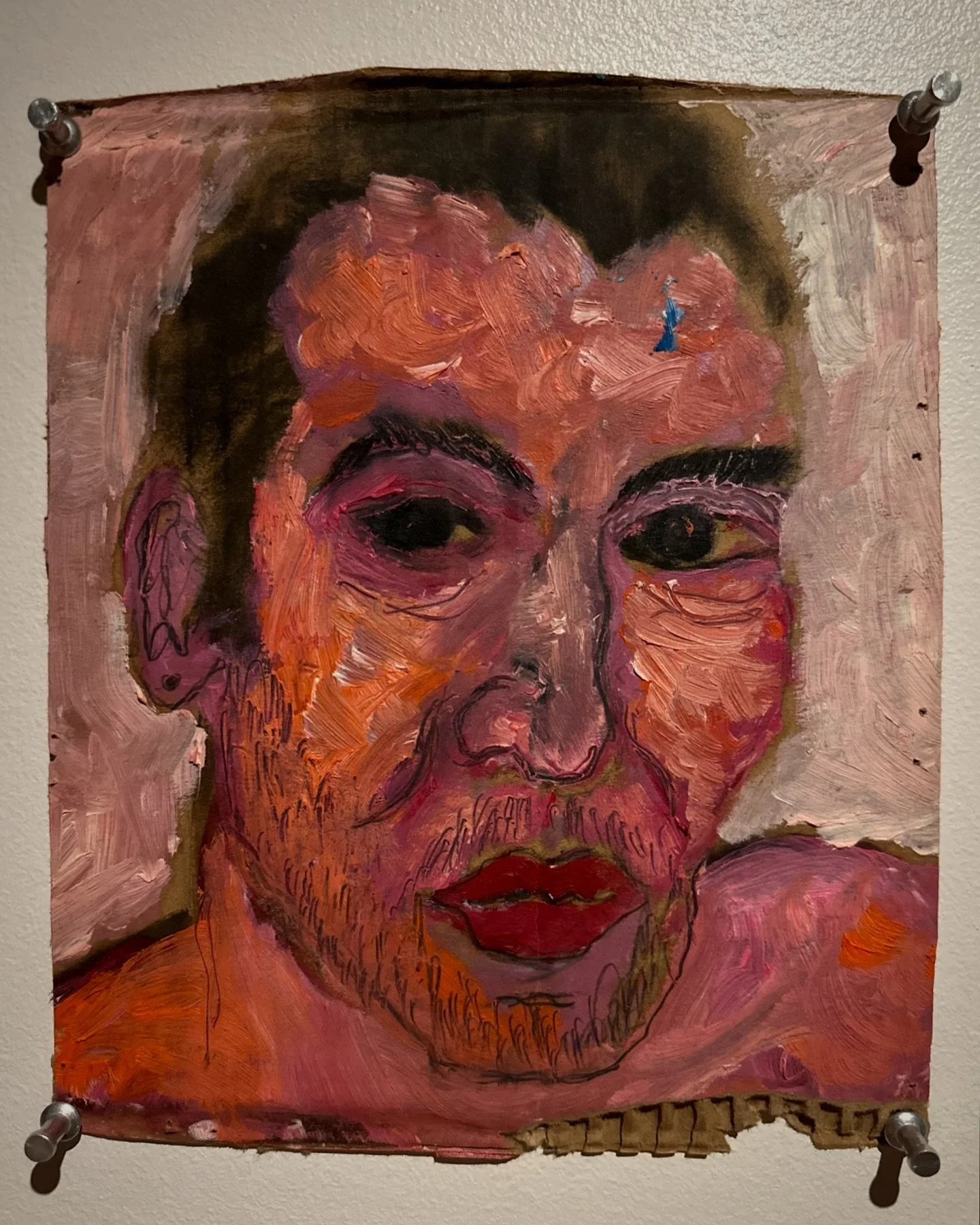 Keep Refrigerated ⬅️

Dispenza self portrait on corrugated cardboard 8&rdquo; x 9 1/2