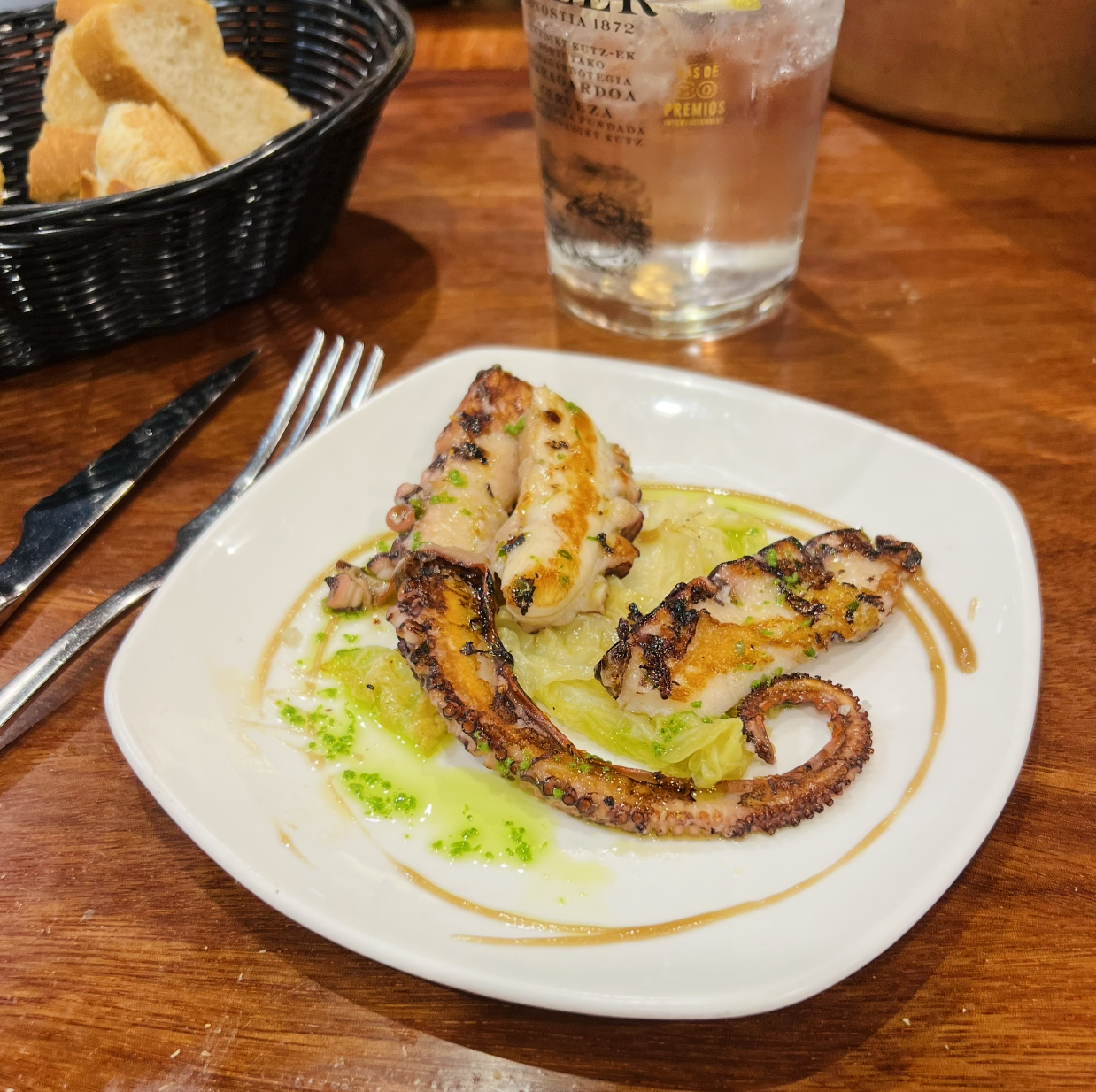 octopus at la cuchara de san telmo