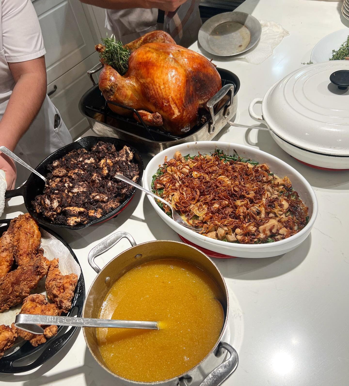 I feel like Thanksgiving is a perfect example of putting in the work and reaping the reward. Our group may not be stateside with family but every year is no holds barred, a day I look forward to all year and quite possibly one of the most delicious t