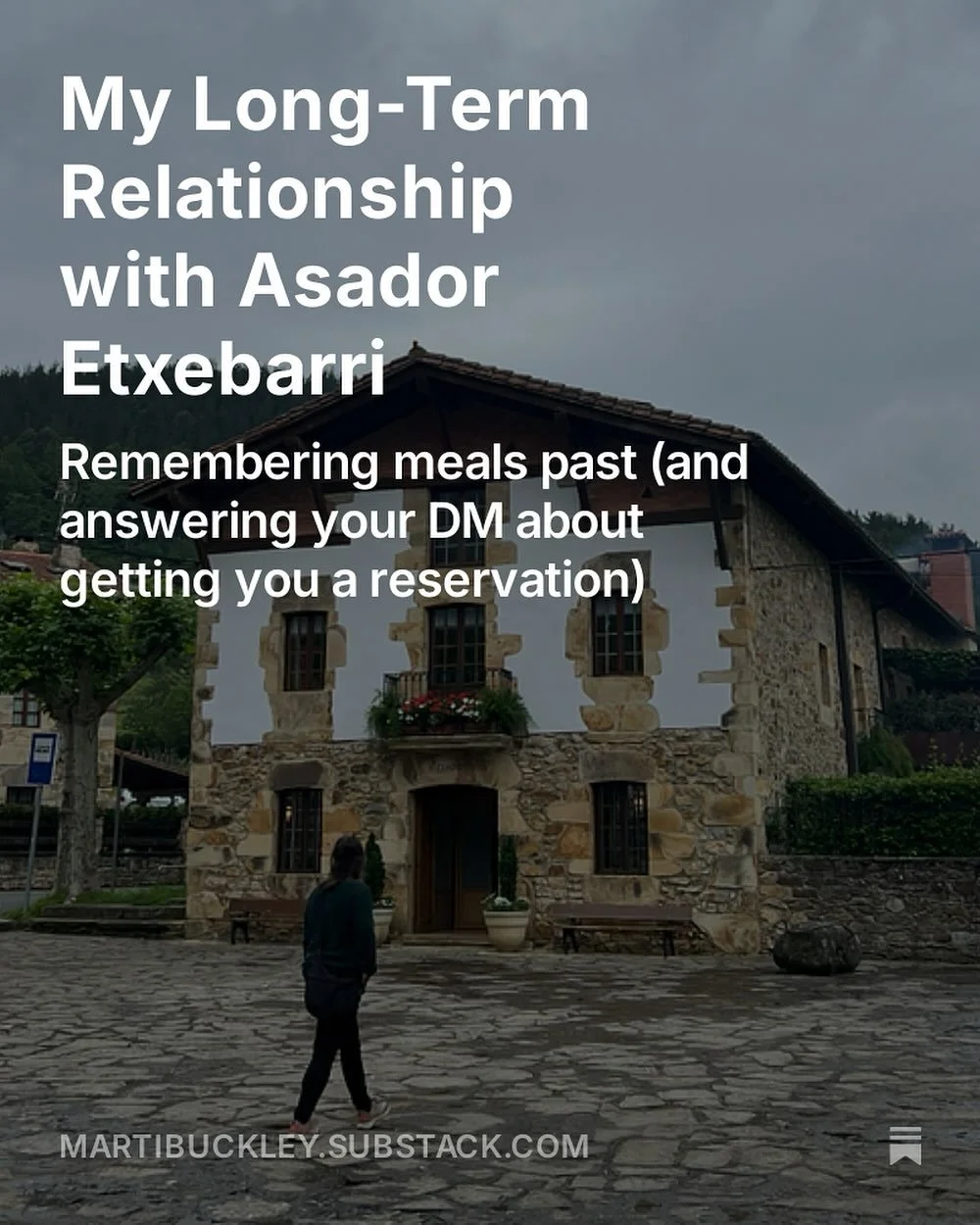 📬 you&rsquo;ve got mail! 

If you subscribe to my substack, that is. 

I take a leisurely walk down memory lane, this time on Etxebarri block, reminiscing the days we used to pop in for a steak and even sharing excerpts from my diary about phone cal