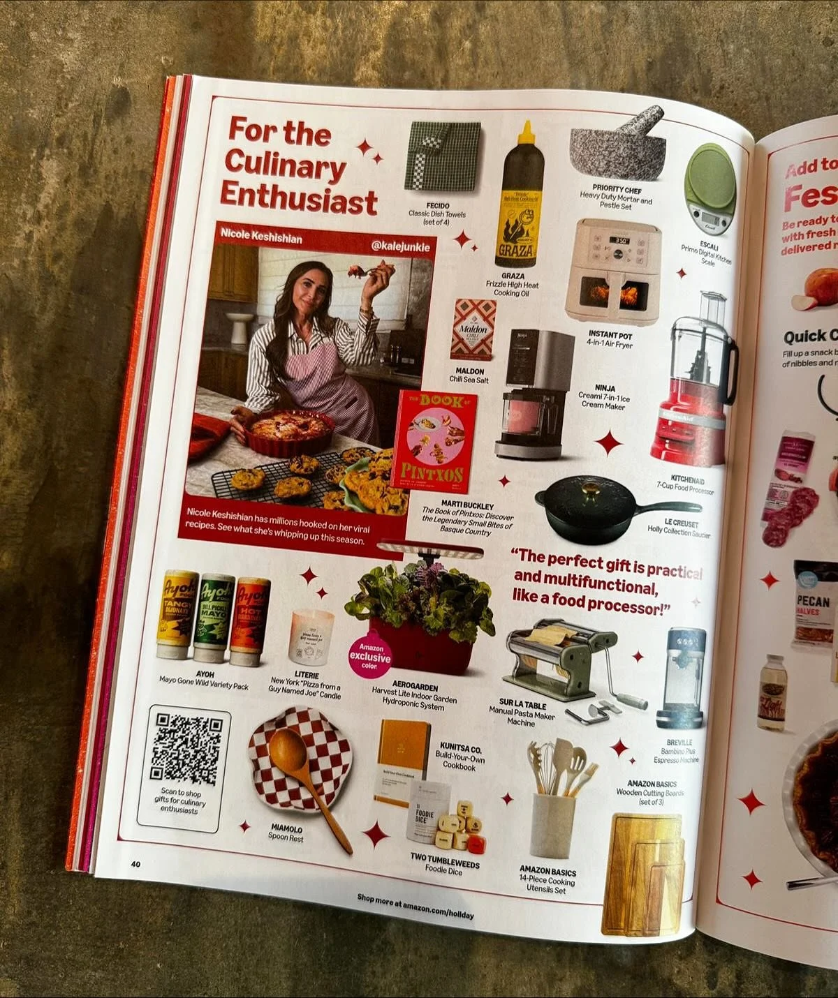 Found out a couple things today. That Amazon makes a print catalogue. And that of all the cookbooks they chose The Book of Pintxos to recommend as a gift for food lovers. Right next to @kalejunkie 🥬 Squealing! Thank you @amazon!

Yall know what to g