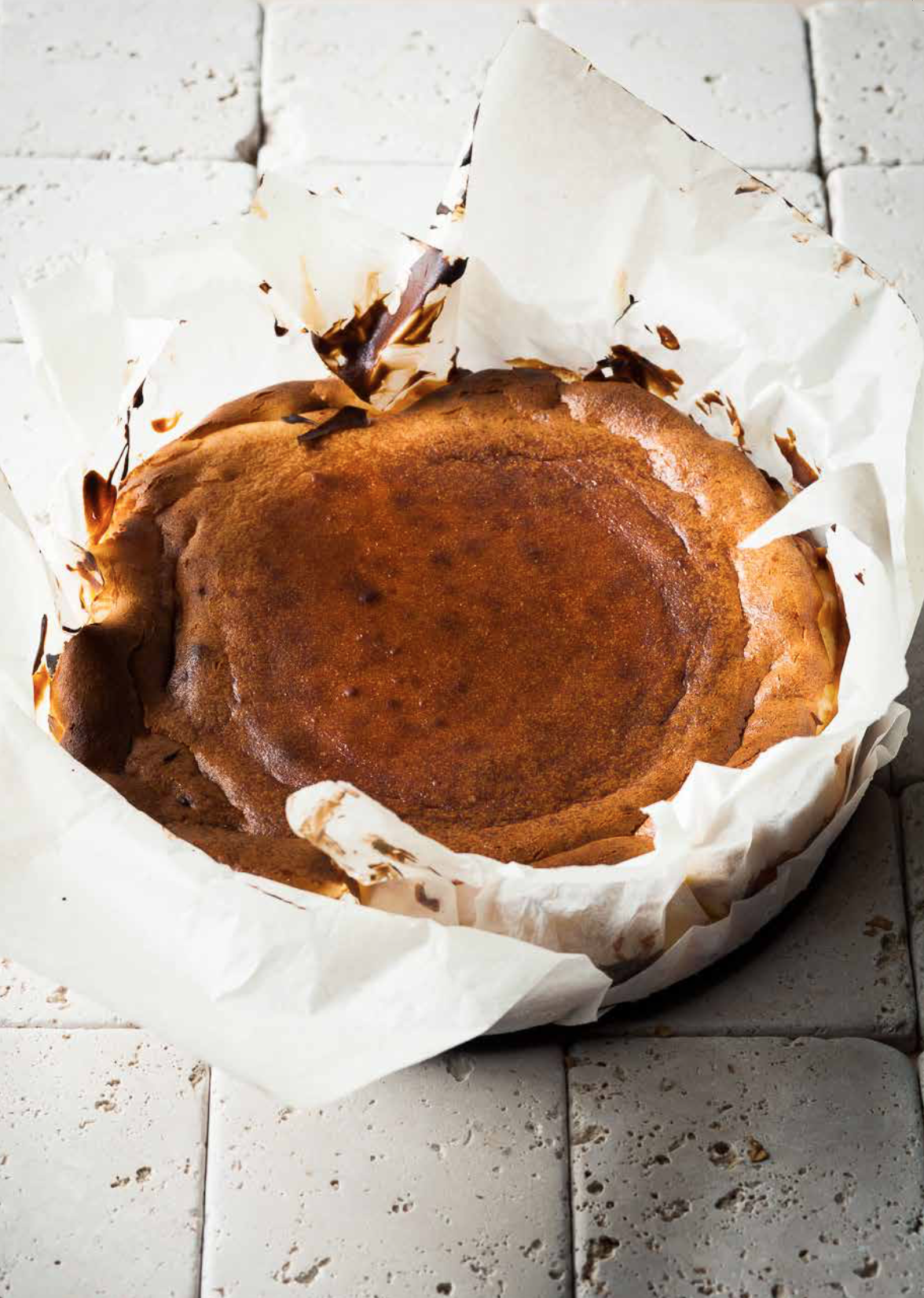 basque cheesecake, from the cookbook basque country