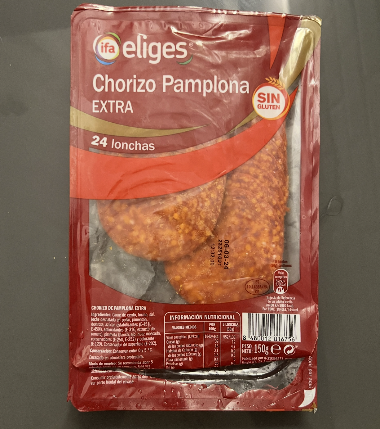 chorizo pamplona in spain
